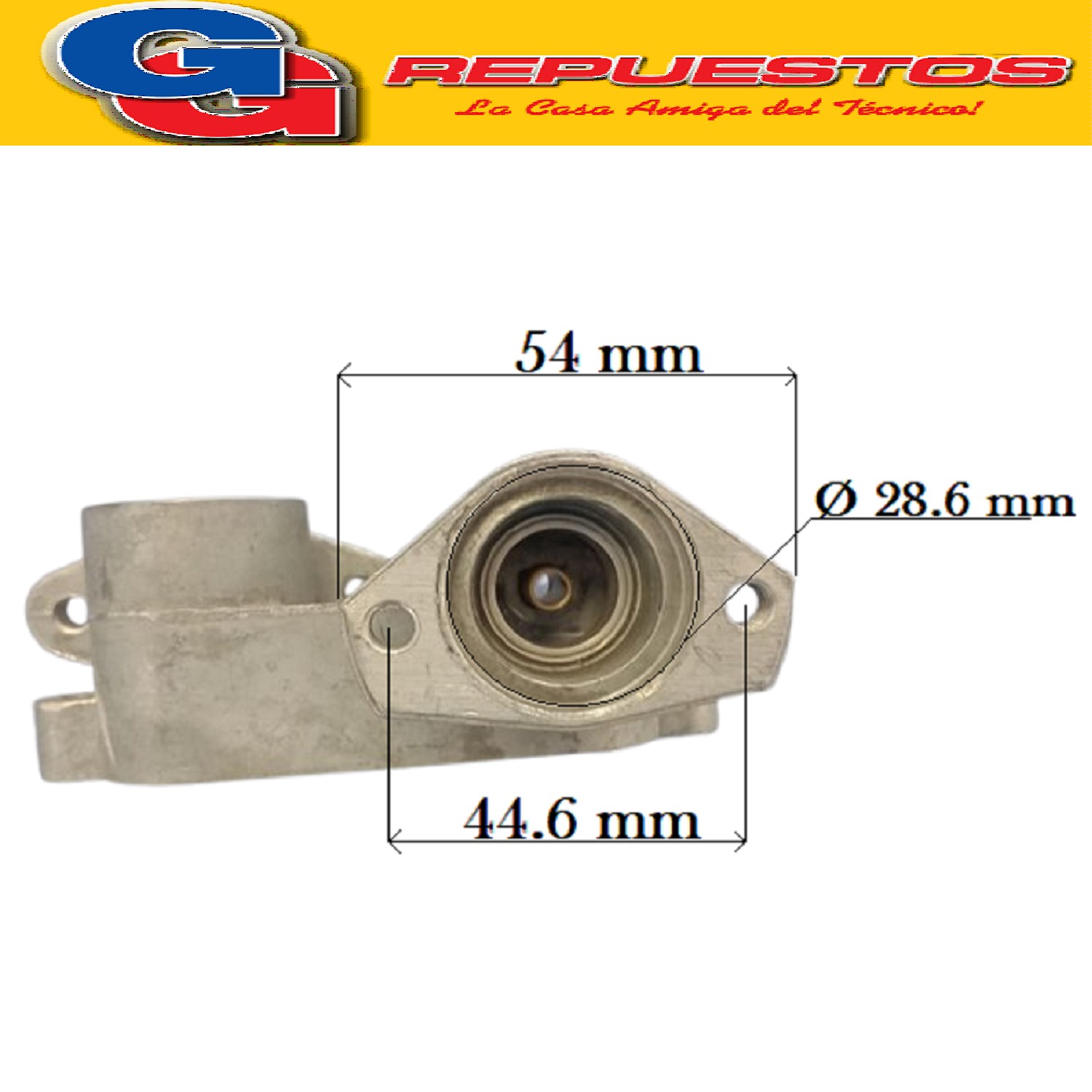 CUERPO TRASERO VALVULA CALEFON ORBIS 72 ANTIGUA(SUPER 12)*   N REP.