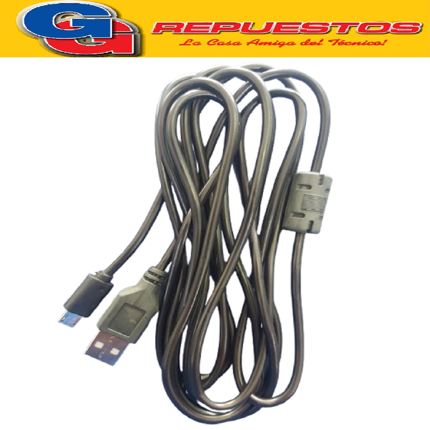 CABLE USB PARA MANDO PS4 DE 2MTS CON FILTRO