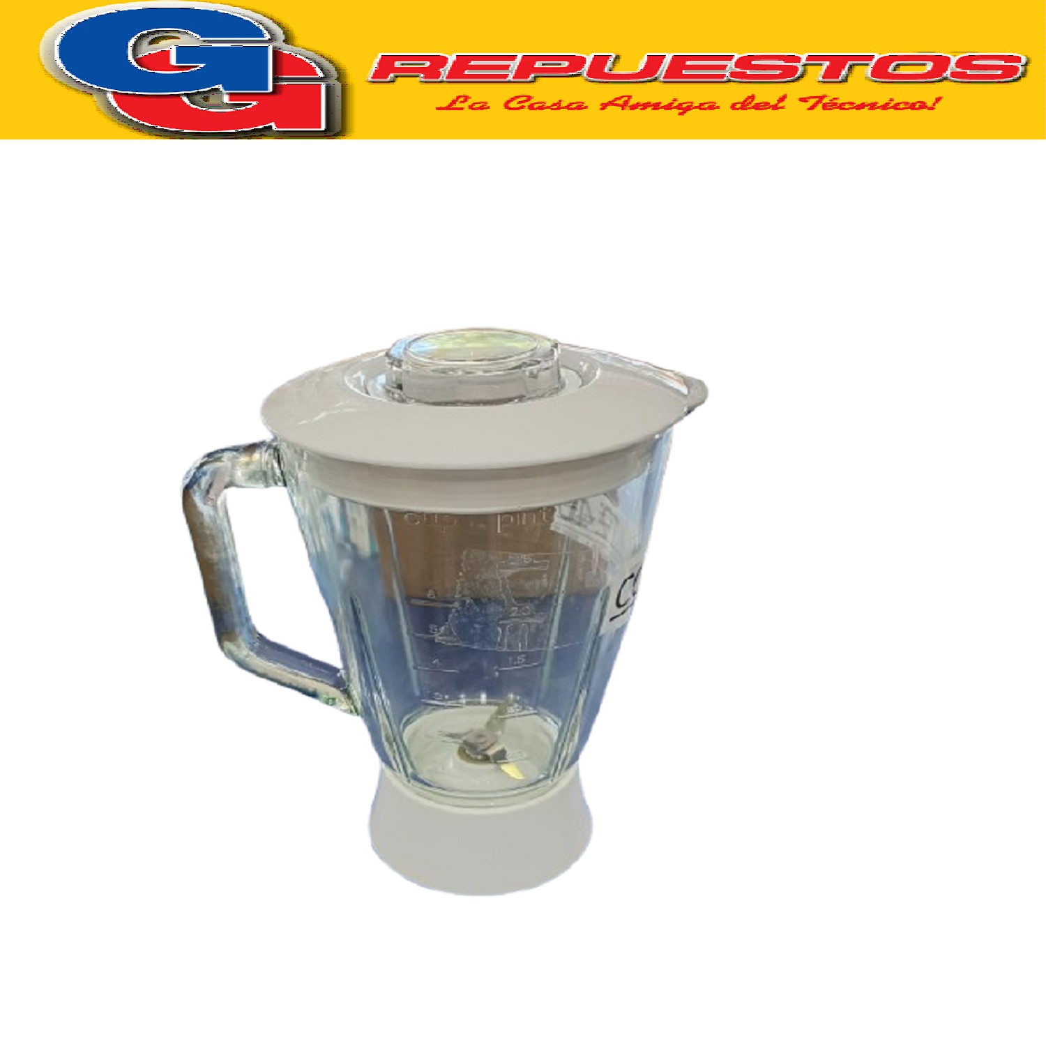 VASO LICUADORA TOP HOUSE LVTH  VIDRIO C/TAPA C/CUCHILLA/LICU ADORAS/VASOS DE ACRILICO Y VIDRIO