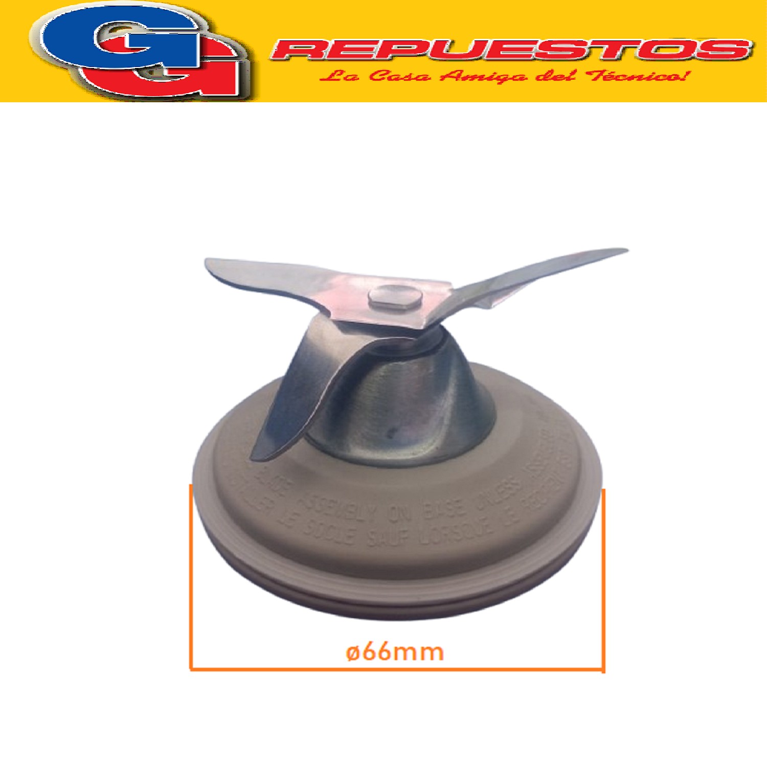 CUCHILLA PARA LICUADORA BLACK Y DECKER CUELLO METALICO