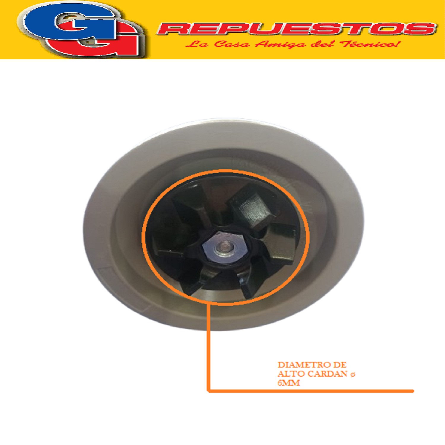 CUCHILLA PARA LICUADORA BLACK Y DECKER CUELLO METALICO