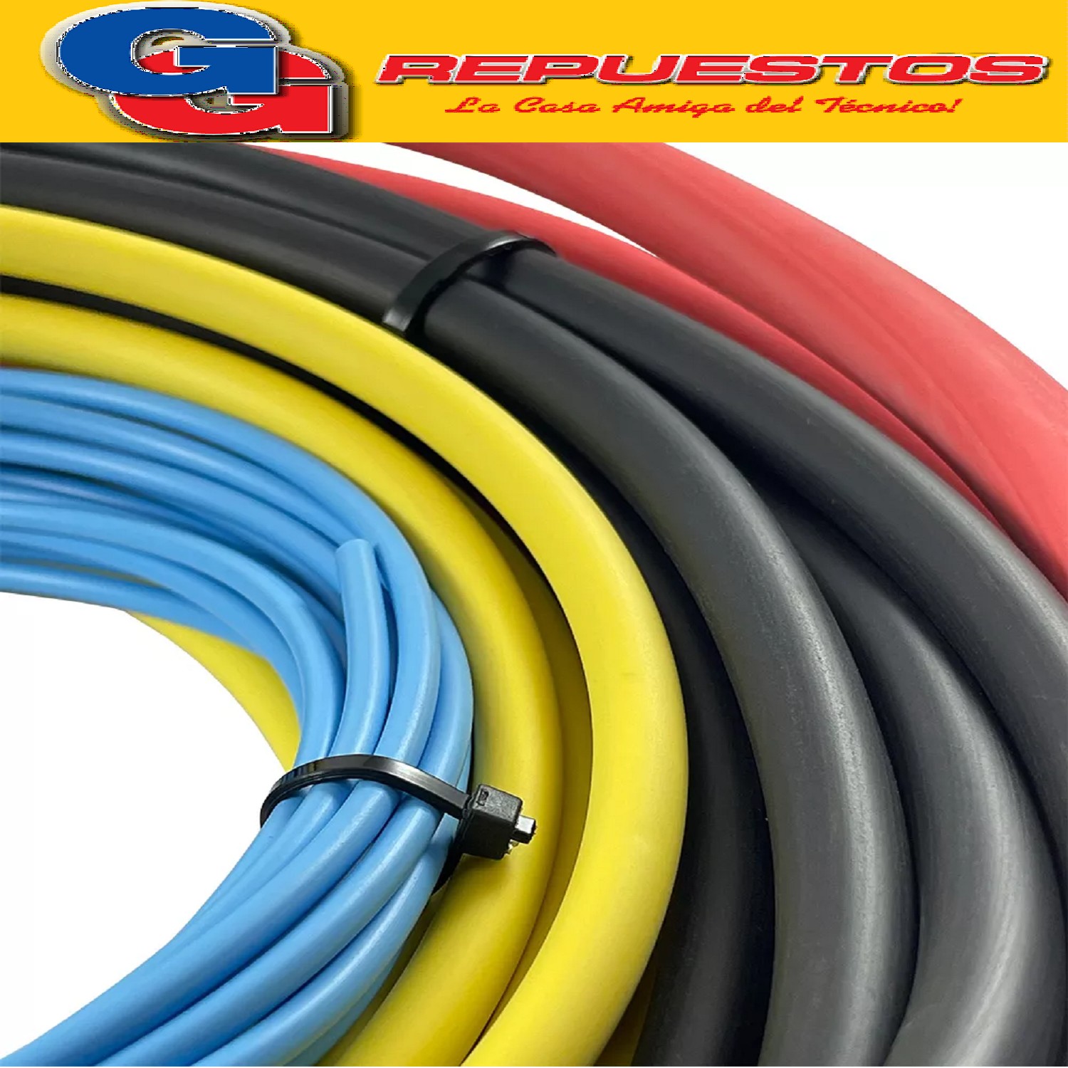 KIT DOBLA CAÑOS DE REFRIGERACION 4 MEDIDAS DE 2 MTRS  1/4 -  1/2 - 3/8 - 5/8