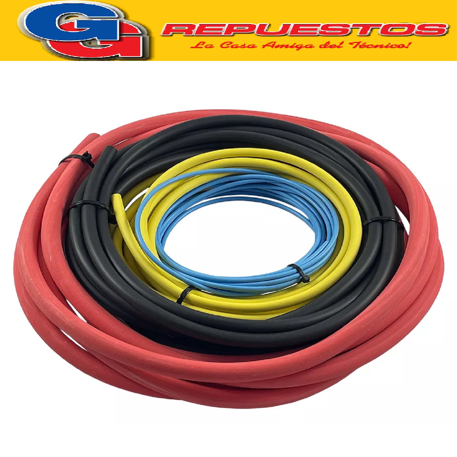 KIT DOBLA CAÑOS DE REFRIGERACION 4 MEDIDAS DE 2 MTRS  1/4 -  1/2 - 3/8 - 5/8