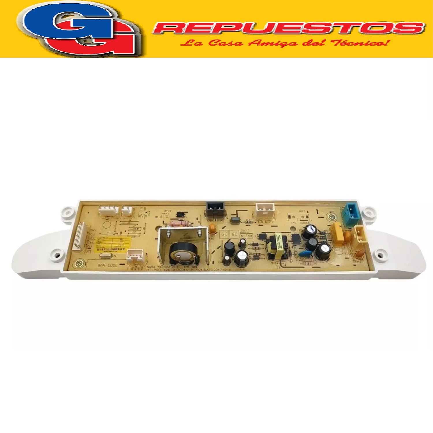 PLAQUETA PRINCIPAL LAVARROPAS ELECTROLUX ELAC209W  ELAC210S  (KIT POTENCIA-INTERFACE
ORIGINAL) Cod.Origen:
2220476 (ELECTROLUX-GAFA) PLACA ELEC POTENCIA ALEJ BOTON
2220588 (ELECTROLUX-GAFA) PLACA ELECT CONTROL ALEJ BOTON/ Reemplazo
2220477 (ELECTROLUX-GAFA) PLACA ELECT CONTROL ALEJ BOTON