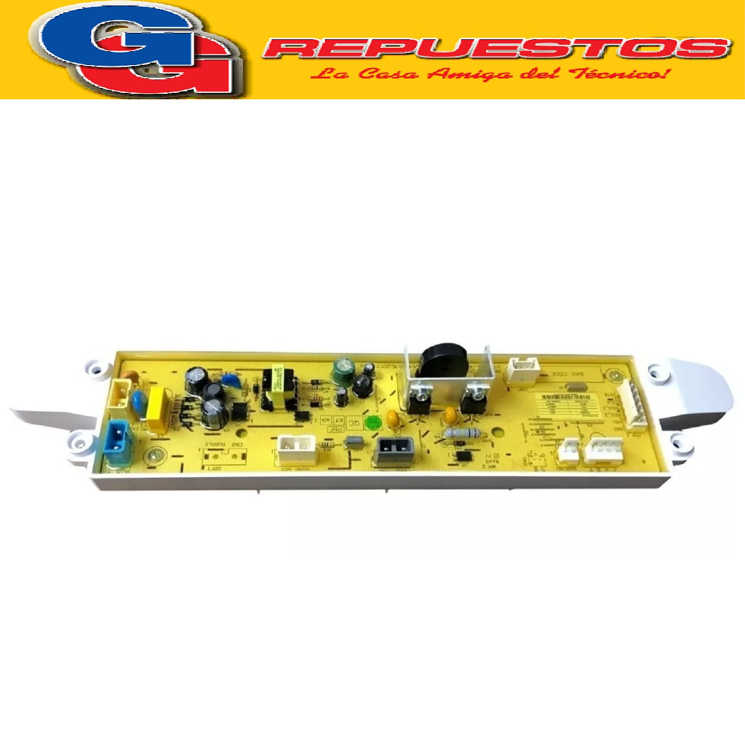 PLAQUETA PRINCIPAL LAVARROPAS ELECTROLUX ELAC209W  ELAC210S  (KIT POTENCIA-INTERFACE
ORIGINAL) Cod.Origen:
2220476 (ELECTROLUX-GAFA) PLACA ELEC POTENCIA ALEJ BOTON
2220588 (ELECTROLUX-GAFA) PLACA ELECT CONTROL ALEJ BOTON/ Reemplazo
2220477 (ELECTROLUX-GAFA) PLACA ELECT CONTROL ALEJ BOTON