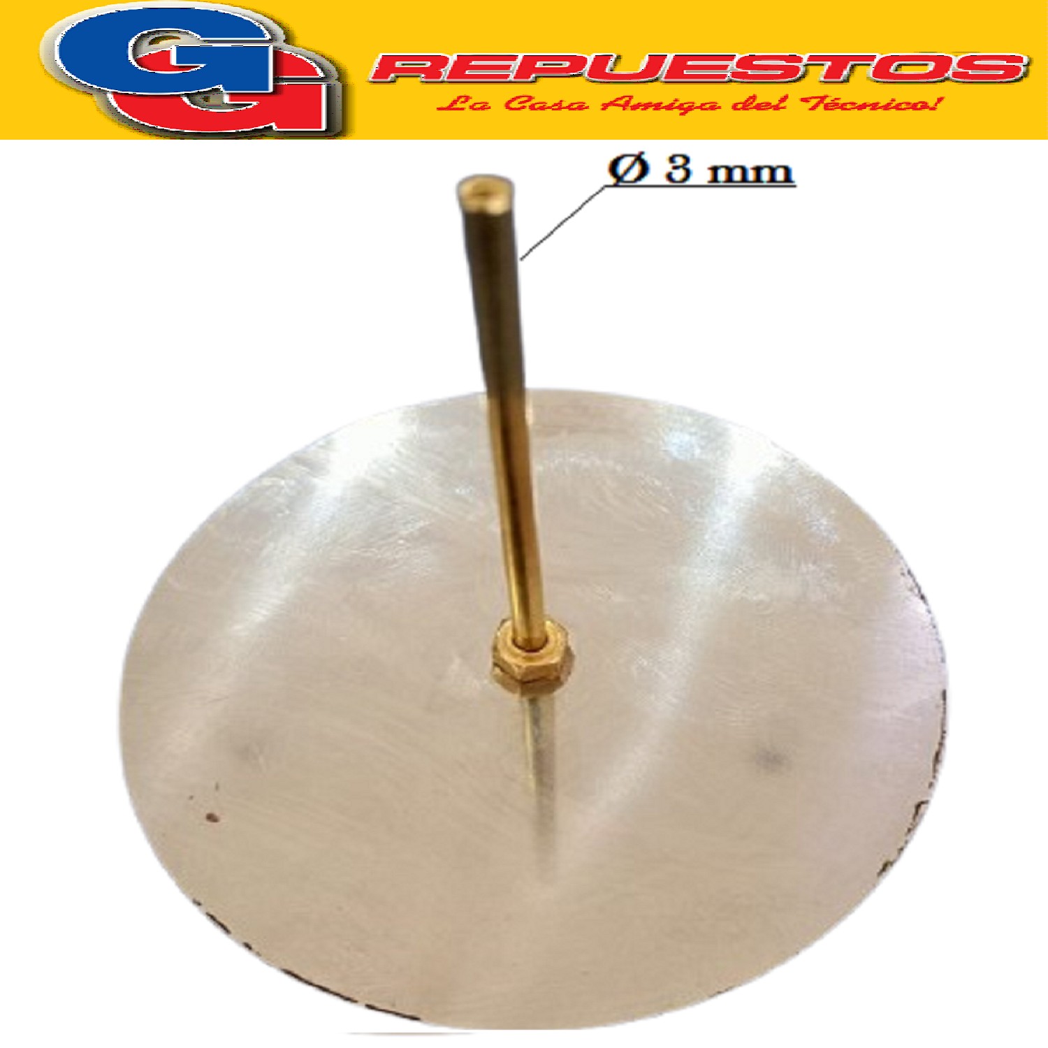 PLATILLO COMPACTO CON PERNO PARA CALEFON ORBIS