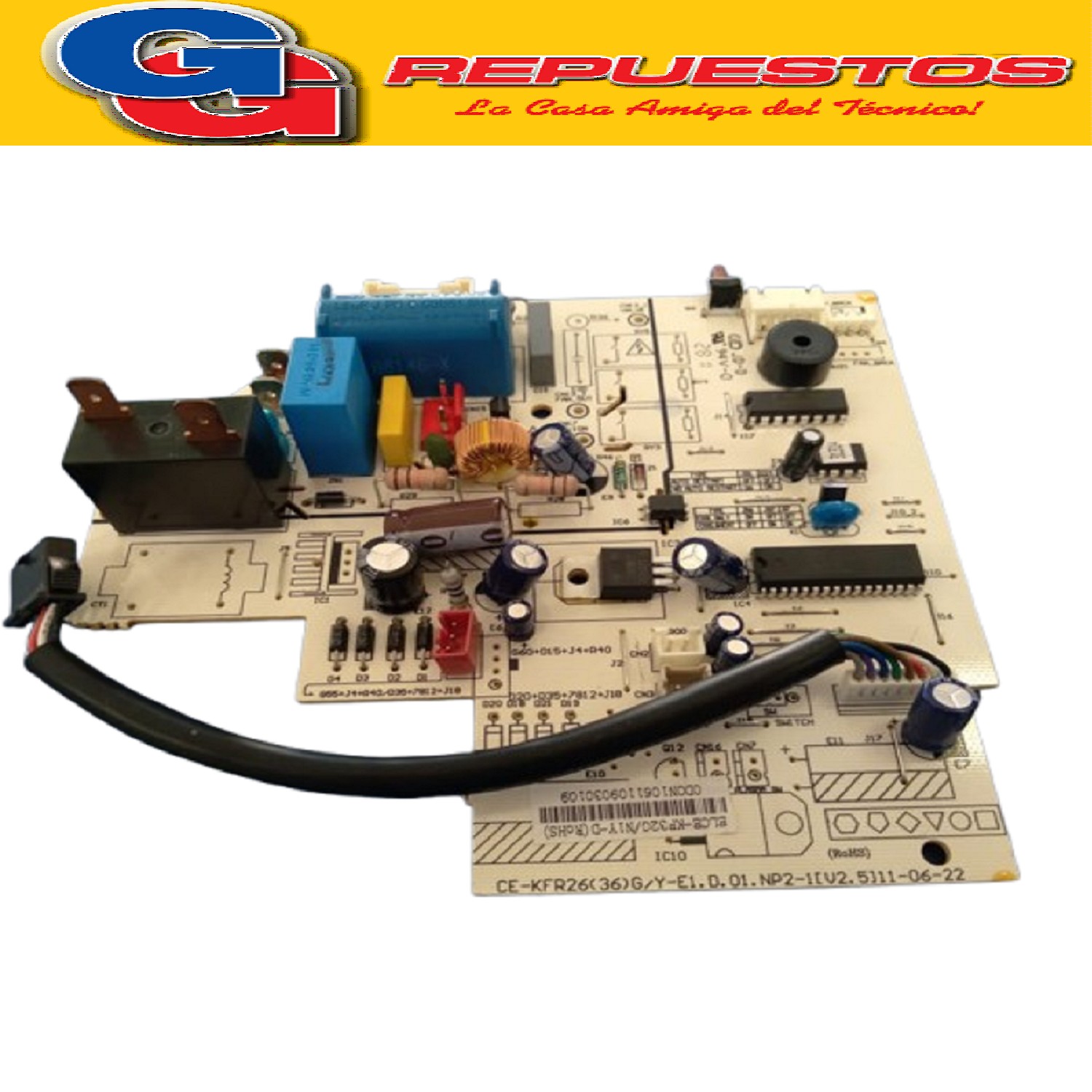 PLAQUETA ORIGINAL AIRE SPLIT ELECTROLUX FRIO SOLO MODELO  KF KFR26(36)G/Y-E1.D.01.NP2-(V2.5)