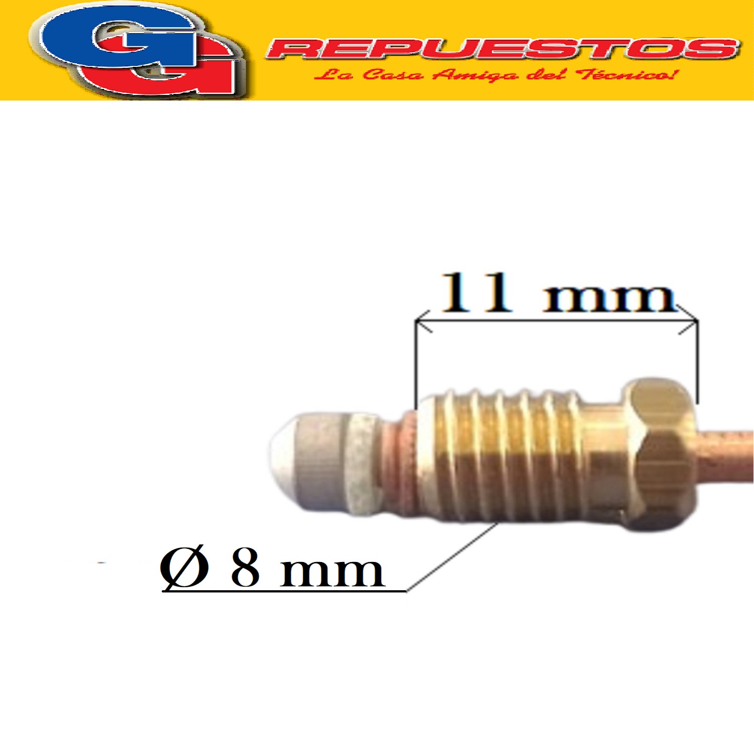 TERMOCUPLA ORBIS MODELO NUEVO 1100 PUNTA ROSCADA 8X1 LEGITIM LEGITIMO LARGO TOTAL 110 CM