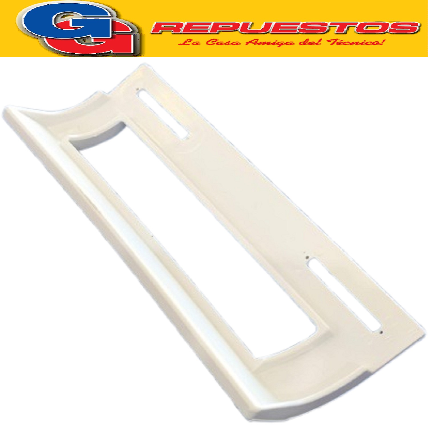 MANIJA BLANCA PARA FRIGOBAR O HELADERA UNIVERSAL (KIT FIJACI ON LATERAL 9.5 min a 17mm max
de agujero a agujero)
Length: 198 mm Holes wheelbase: 85/160 mm
TIRADOR UNIVERSAL FRIGO BLANCO.85-160mm