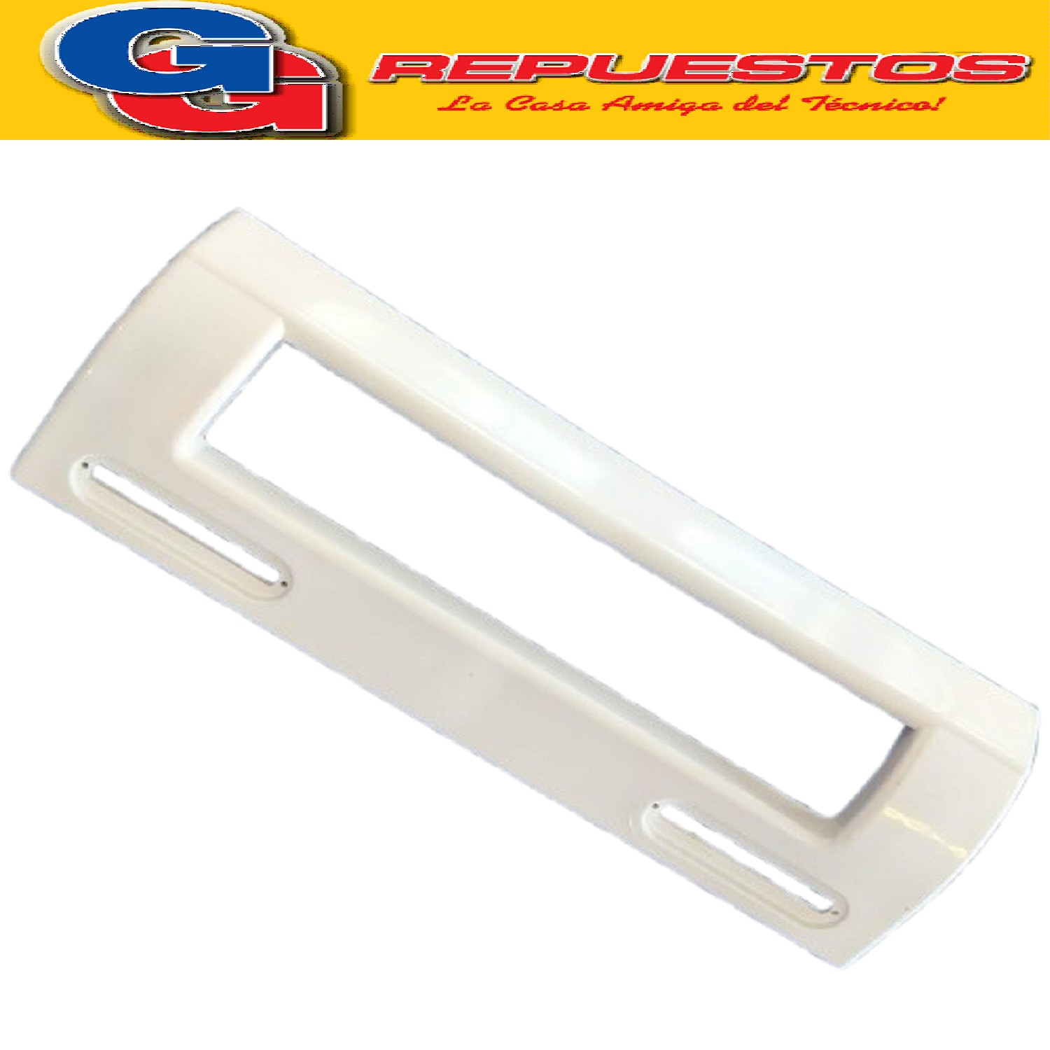 MANIJA BLANCA PARA FRIGOBAR O HELADERA UNIVERSAL (KIT FIJACI ON LATERAL 9.5 min a 17mm max
de agujero a agujero)
Length: 198 mm Holes wheelbase: 85/160 mm
TIRADOR UNIVERSAL FRIGO BLANCO.85-160mm