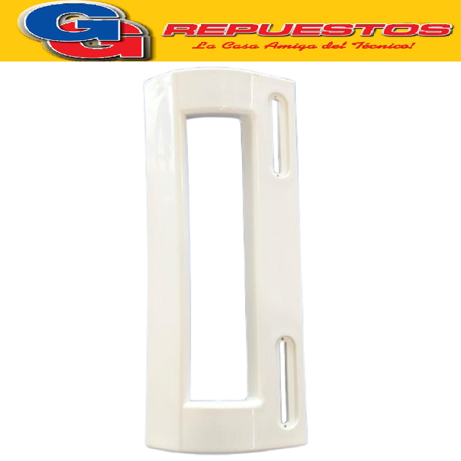 MANIJA BLANCA PARA FRIGOBAR O HELADERA UNIVERSAL (KIT FIJACI ON LATERAL 9.5 min a 17mm max
de agujero a agujero)
Length: 198 mm Holes wheelbase: 85/160 mm
TIRADOR UNIVERSAL FRIGO BLANCO.85-160mm