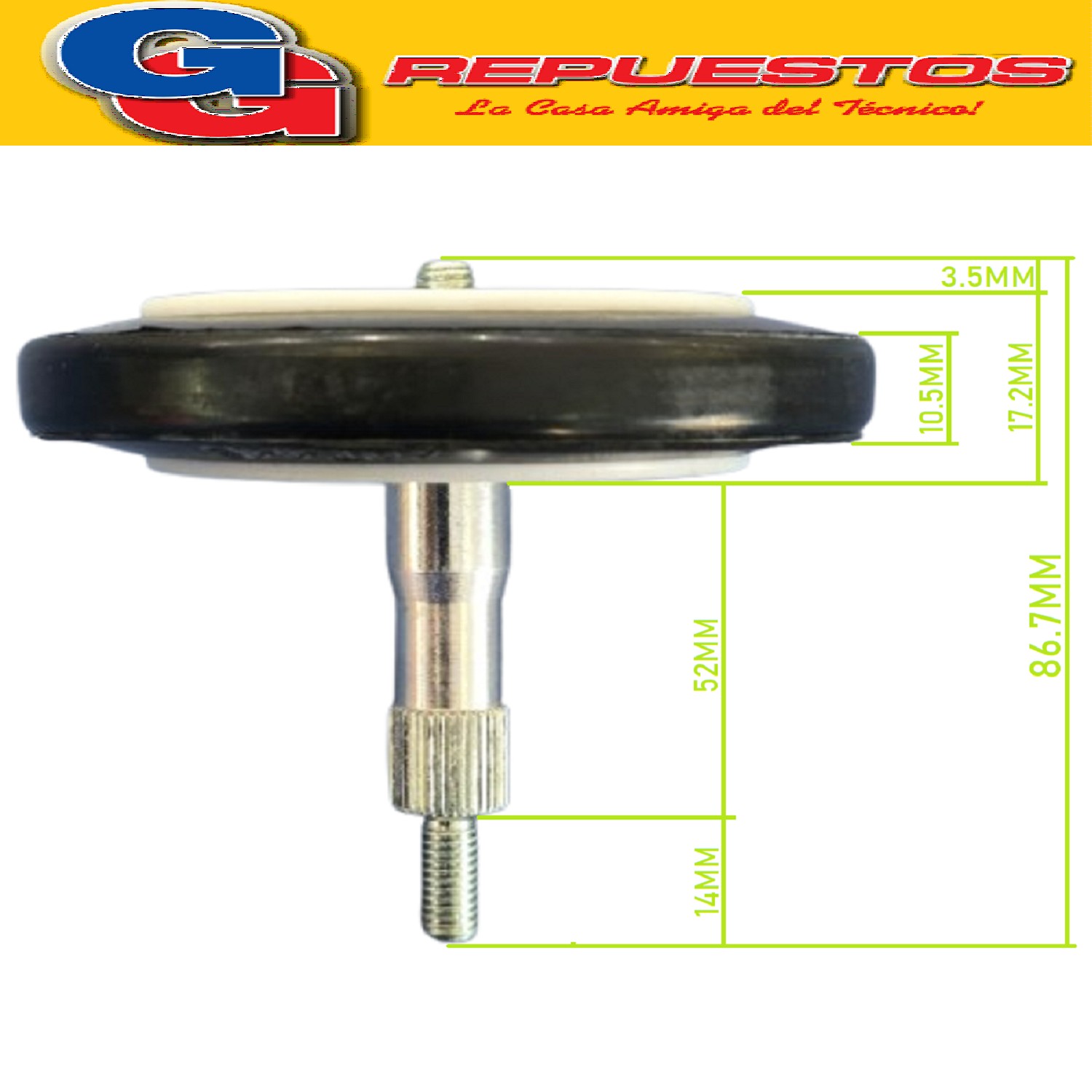 RUEDA SOPORTE TAMBOR SECARROPAS PARA PHILCO DRPH70-PHSC082 B /BDH-PHSC071B/BDH-DRPH60-GAFA ADV
y OTROS (RUEDA CON RULEMAN 608 73mm DIAMETRO ORIGINAL)
COMPATIBLE CON SECADORA ATMA SCF5810B
(EL SECARROPAS LLEVA DOS)