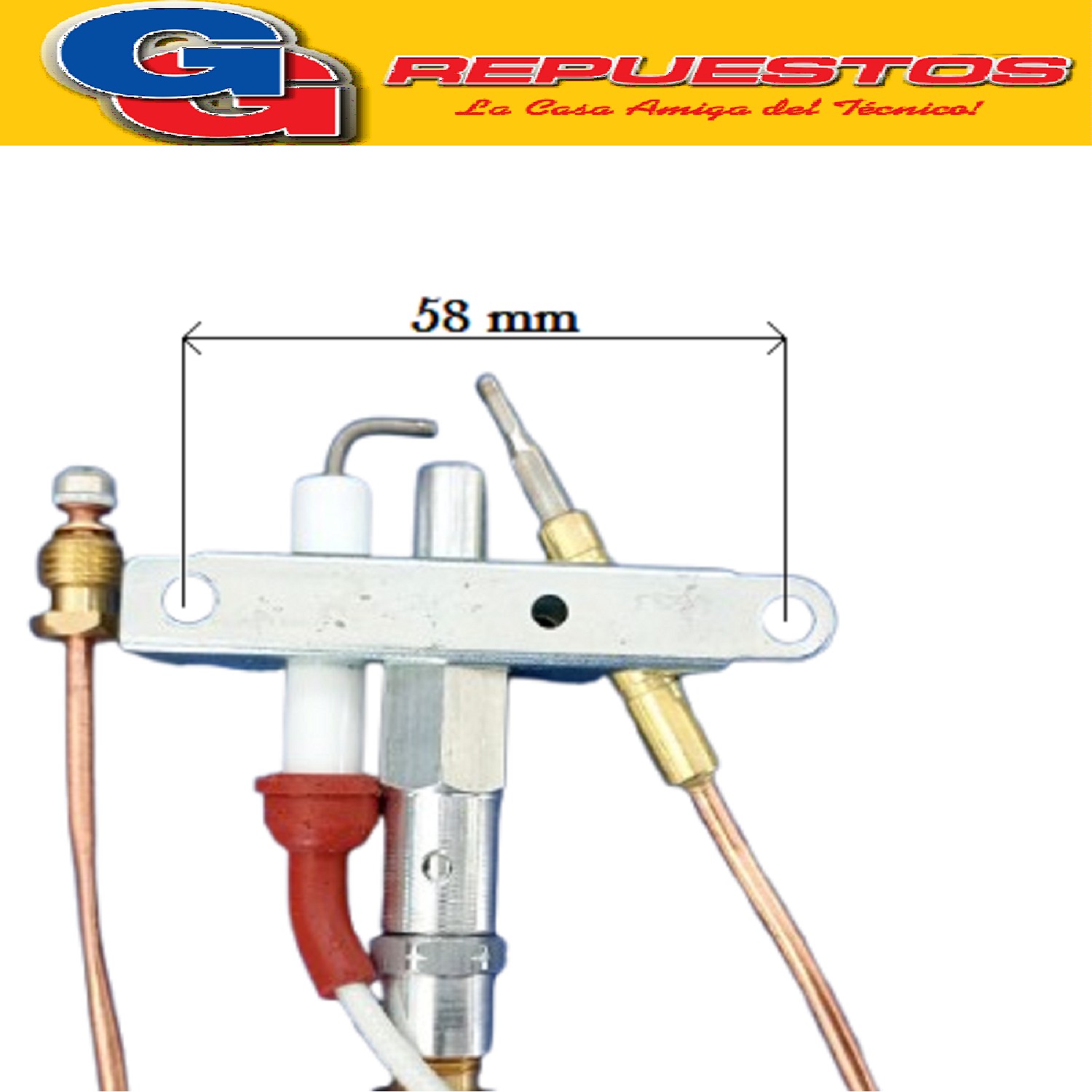 CABEZAL PILOTO BIGAS ECOTERMO LONGVIE CON TERMOCUPLA 400MM   9X1 CON BUJIA Y CABLE GAS NATURAL