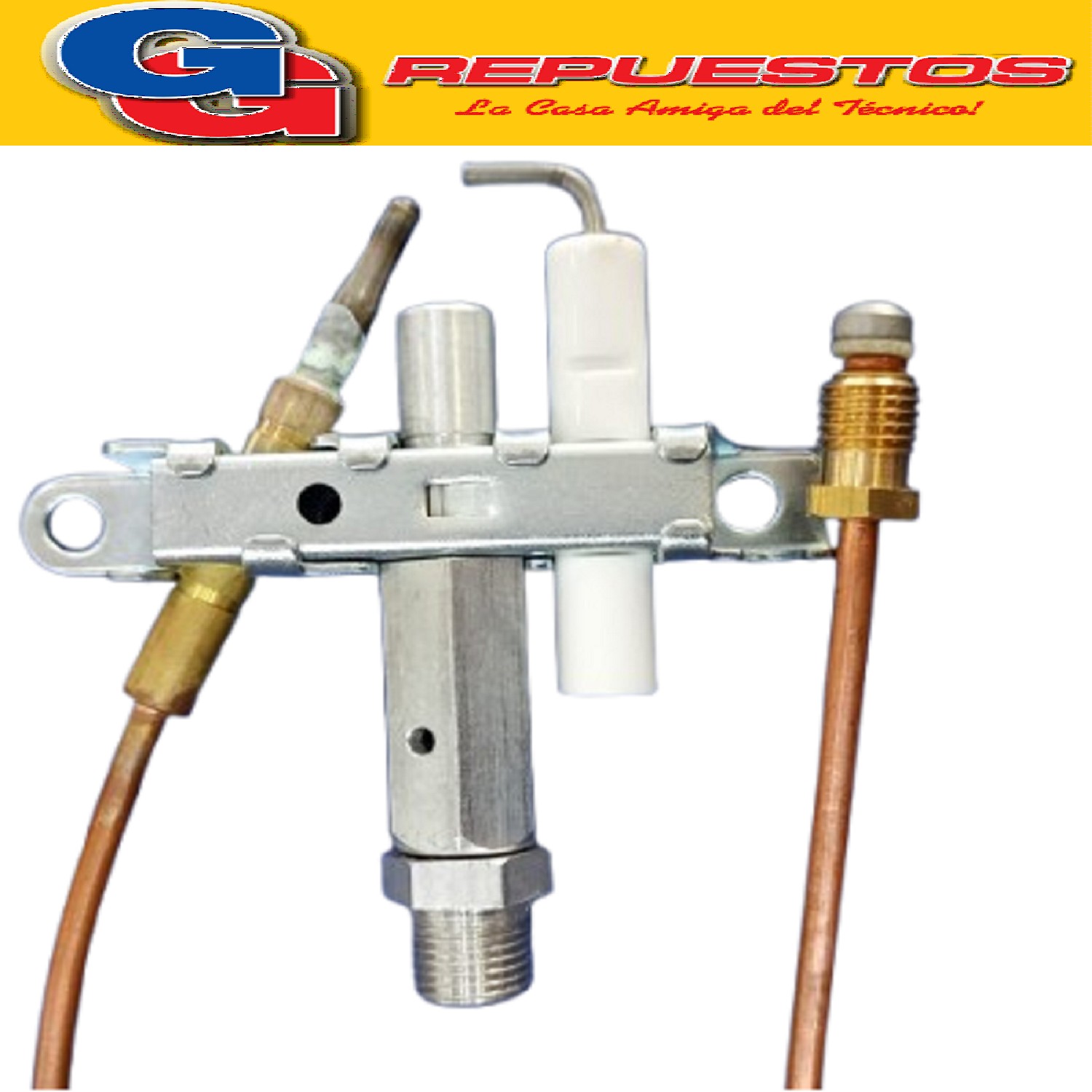 CABEZAL PILOTO CALEFACTOR TERMOTANQUE ANALIZ  ANALIZ.MAHE C/ TERMOCUP. 300MM 8X1 C/BUJIA S/CABLE*