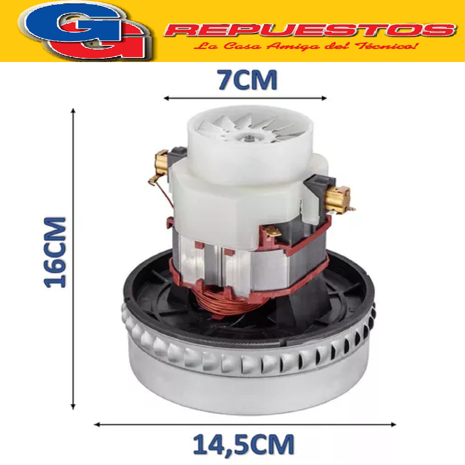 MOTOR ASPIRADORA GRANDE 2 TURBINAS AGUA-POLVO 1400W ELECTROL UX BPS2S 220V 50/60Hz 29032023 64300653