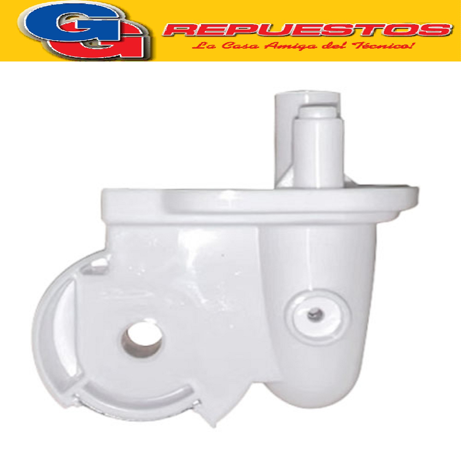 CODO PLASTICO ADAPTADOR DE BARRAL COLOR BLANCO VENTILADOR LILIANA COMPATIBLE CON LOS MODELOS VSOM12 / VSOM16