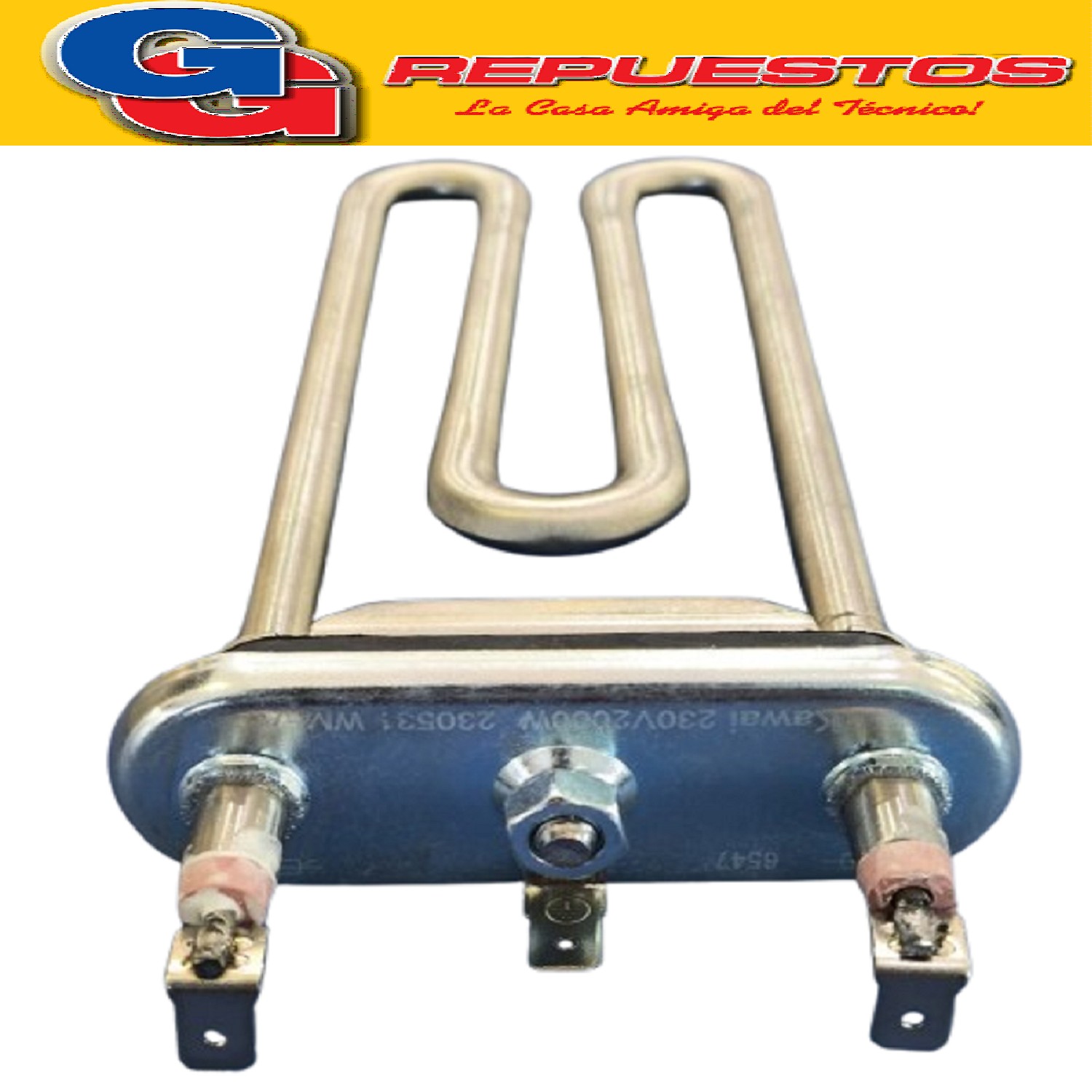 RESISTENCIA DE LAVARROPAS SAMSUNG WF1702WEWU / XBG - WW60 -  WW65M0NHWU/XBG 6Kg (ORIGINAL) 2000W 230V Total length: 208mm Length under flange: 177mm With 2 thermal fuses.
DC47-00006Q (SAMSUNG) HEATING ELEMENT 2000W WASHING MACHINE SAMSUNG
DC47-00006V (SAMSUNG) HEATER SU8E6547-V - SUS 316L 2000W 8.26