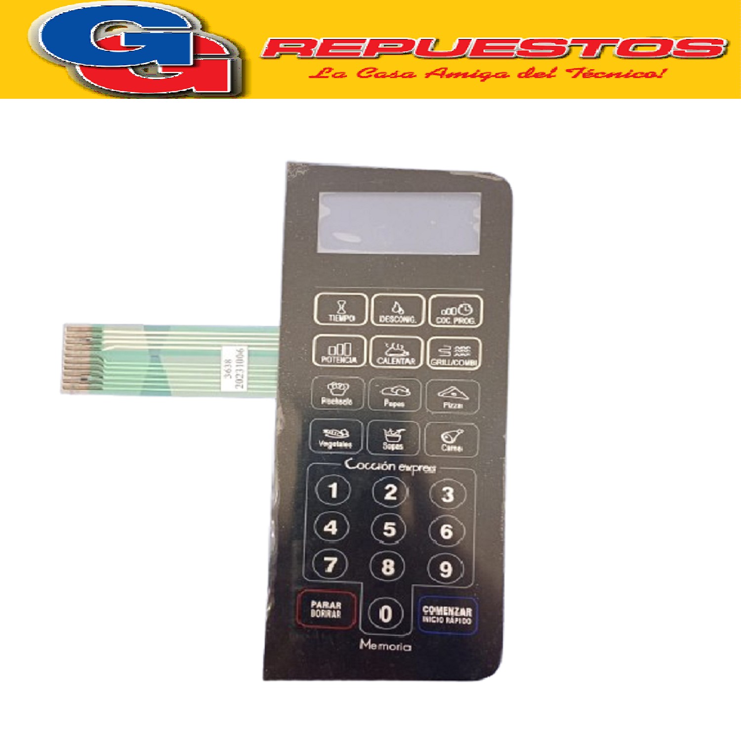 TECLADO DE MICROONDA MD256 PARA BGH B228D