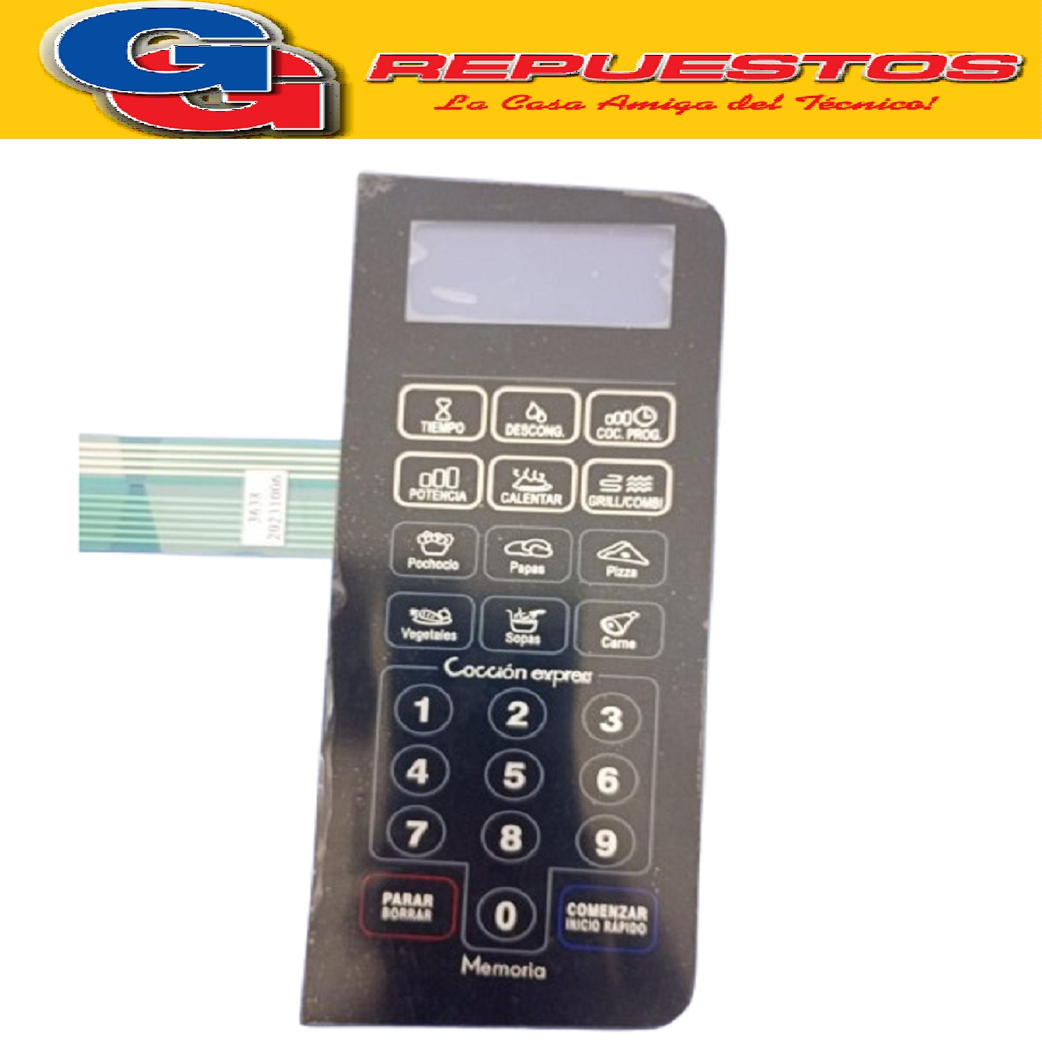 TECLADO DE MICROONDA MD256 PARA BGH B228D