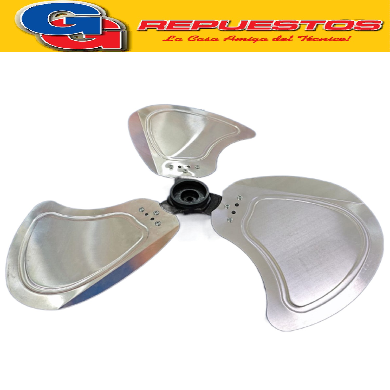HELICE 20 EJE 8MM CON CHAVETA 3 ASPAS DE CHAPA VENTILADOR  LILIANA COMPATIBLE CON LOS MODELOS VP2075 x3 + TO3285 x9 + VP2004 / VTFM20