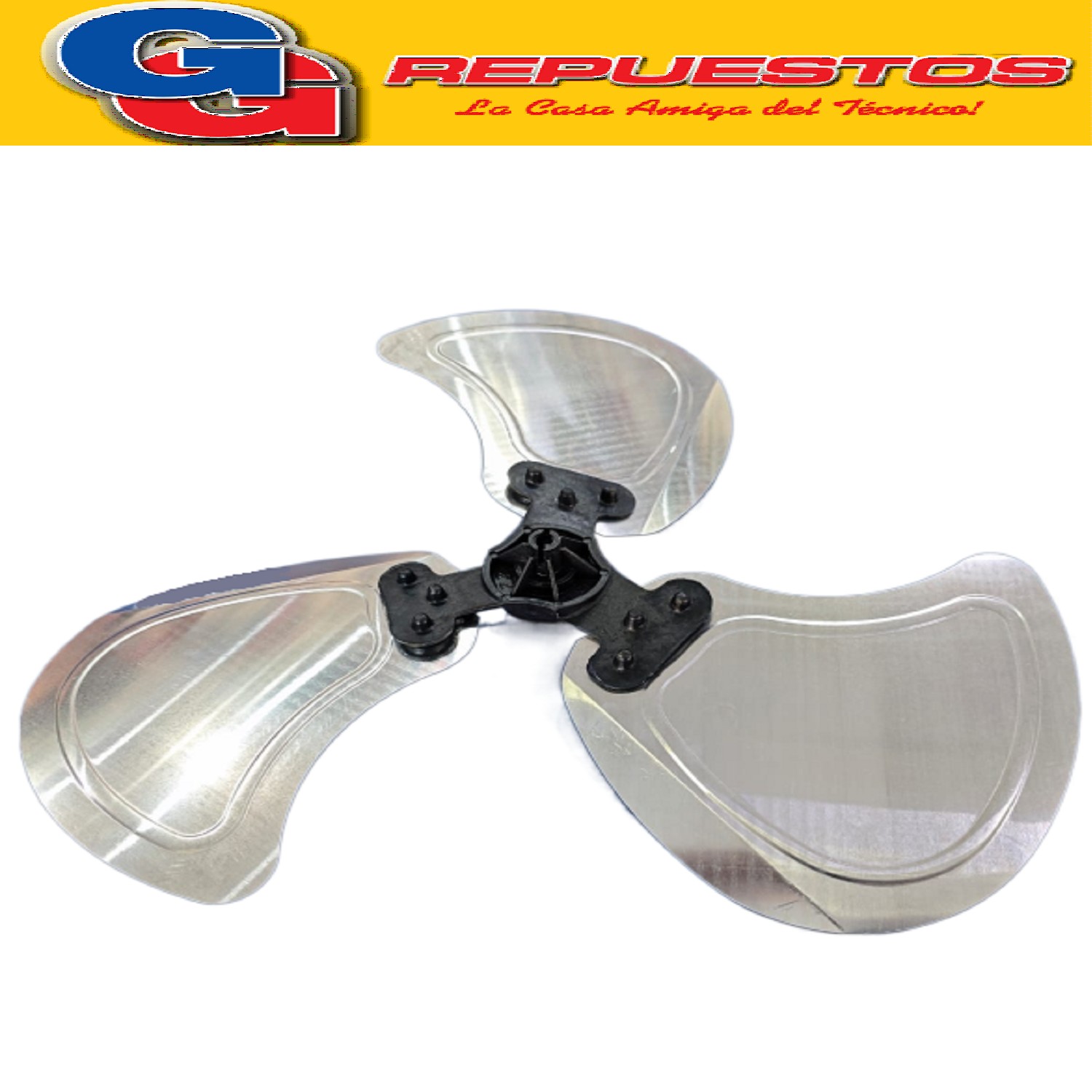 HELICE 20 EJE 8MM CON CHAVETA 3 ASPAS DE CHAPA VENTILADOR  LILIANA COMPATIBLE CON LOS MODELOS VP2075 x3 + TO3285 x9 + VP2004 / VTFM20