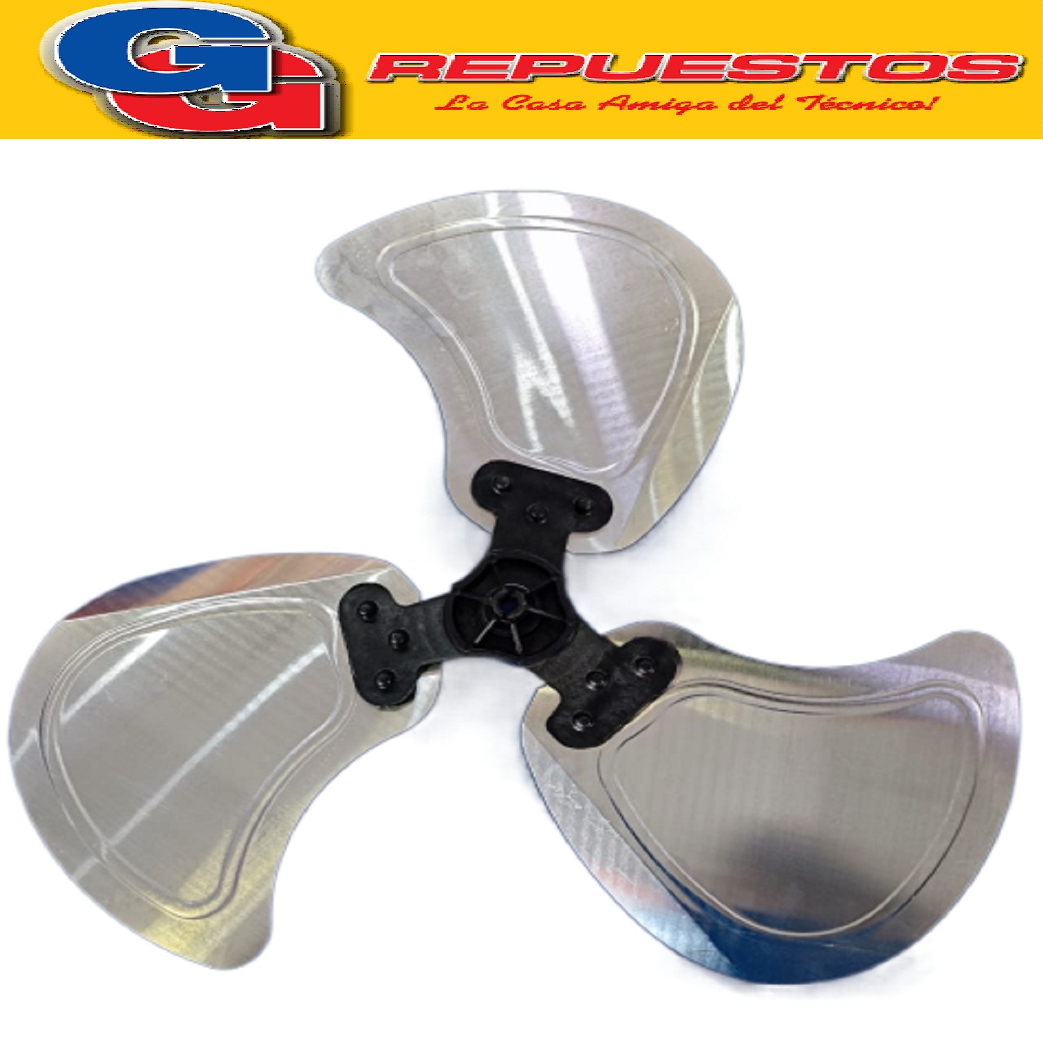 HELICE 20 EJE 8MM CON CHAVETA 3 ASPAS DE CHAPA VENTILADOR  LILIANA COMPATIBLE CON LOS MODELOS VP2075 x3 + TO3285 x9 + VP2004 / VTFM20
