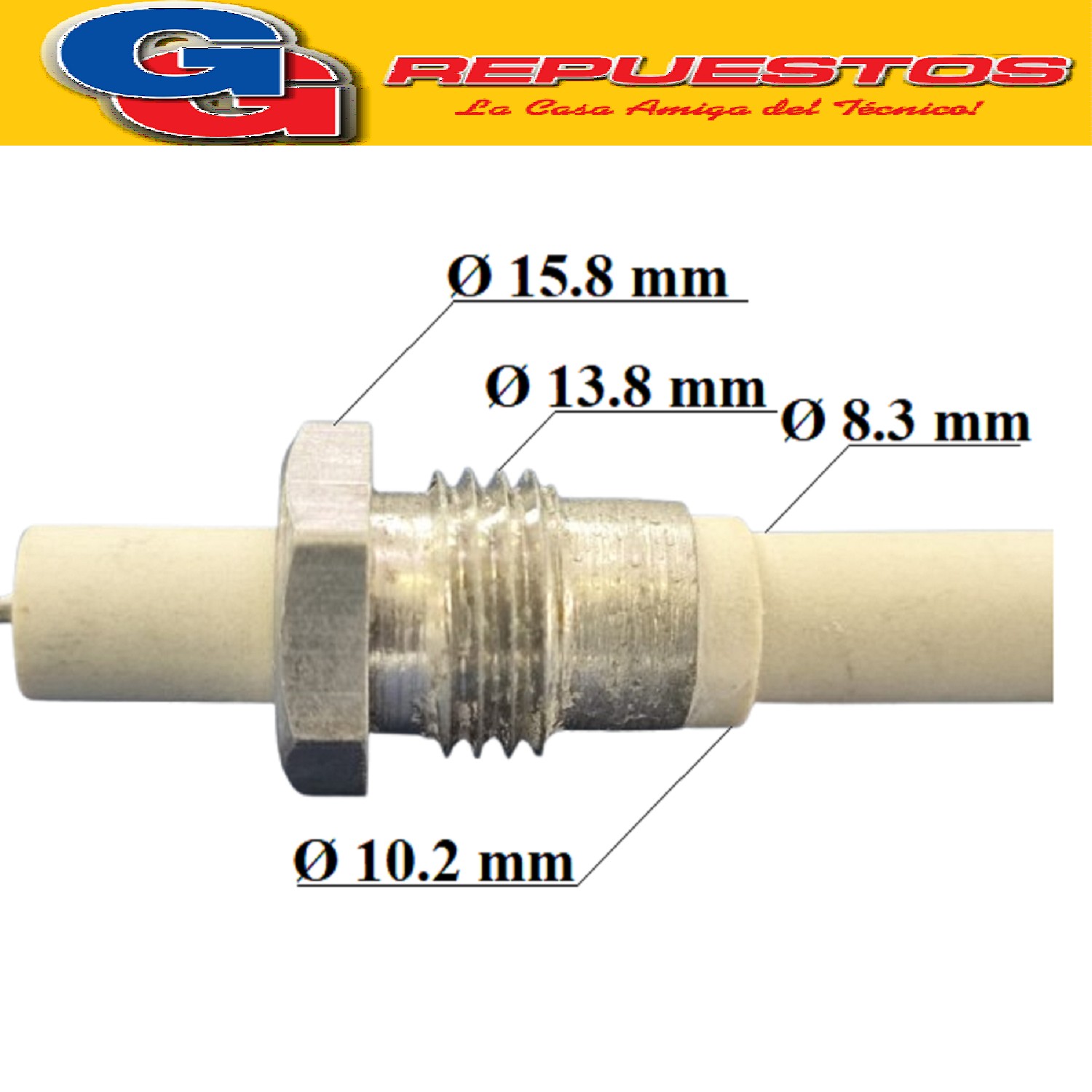 BUJIA CALEFACCION CTZ ANTERIOR CON BUJE E-100