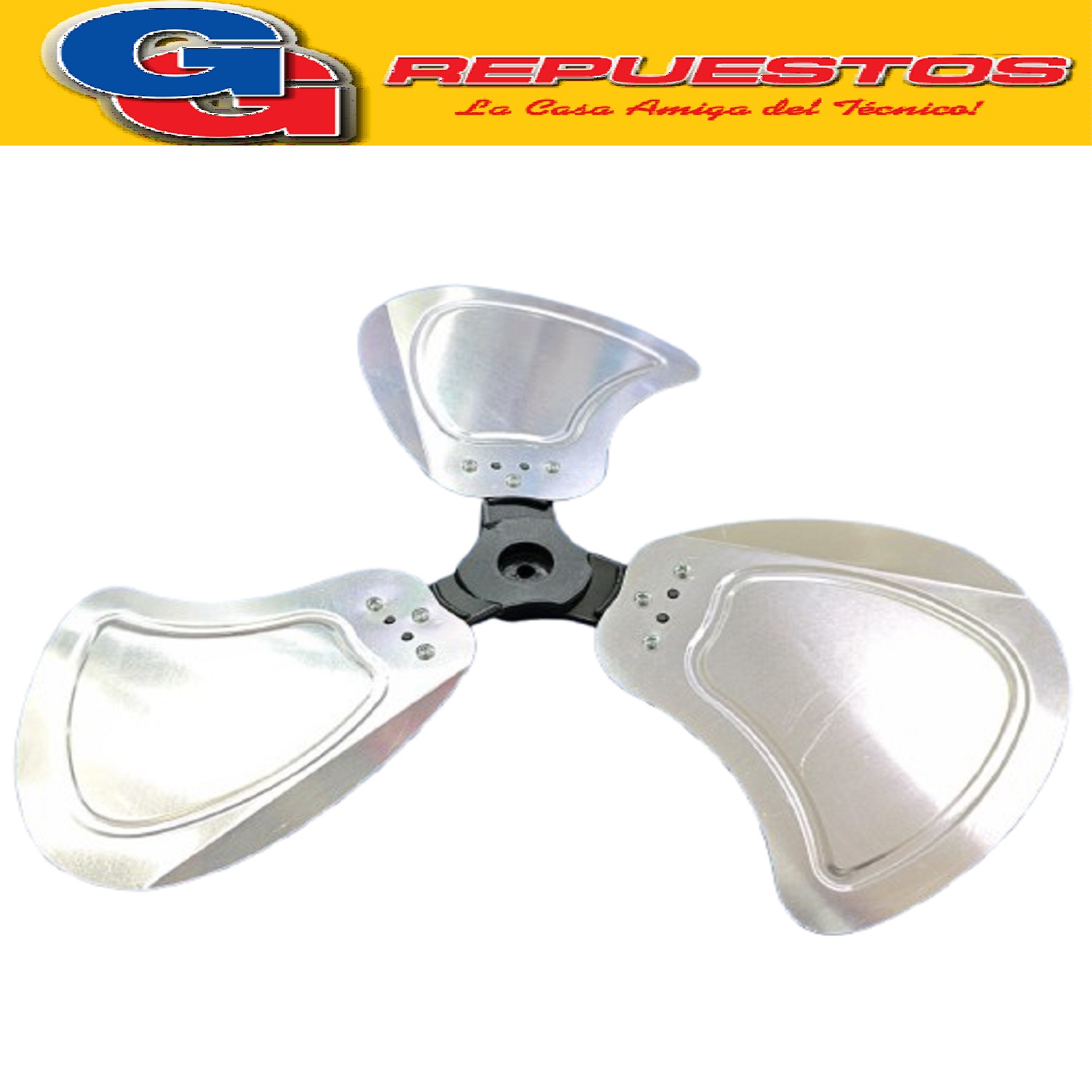 HELICE 18 EJE 8MM CON CHAVETA 3 ASPAS DE CHAPA LILIANA COMPATIBLE CON LOS MODELOS VP2003 + VP2004 + TO3285 x9 / VTFM18 / VPWB18M