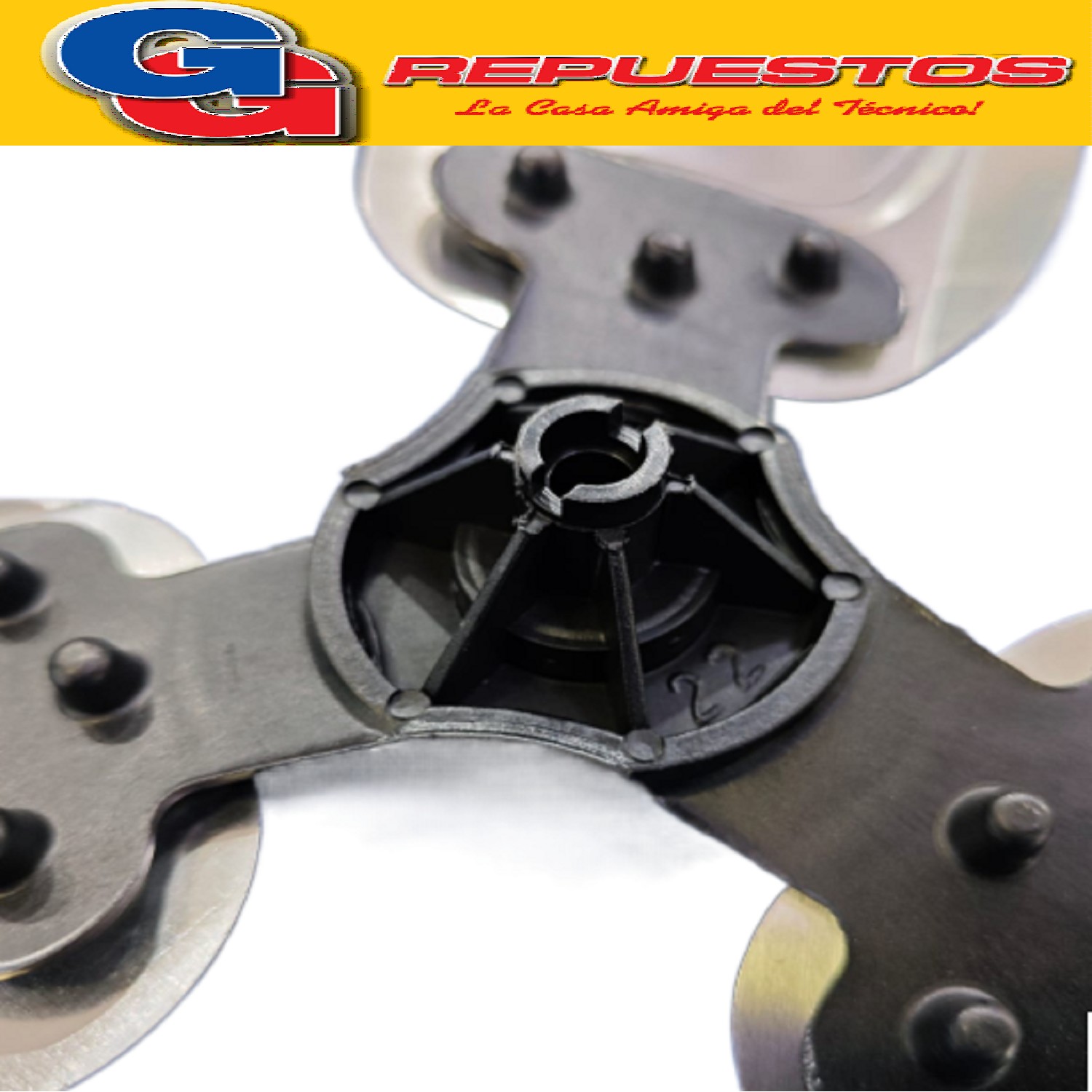 HELICE 18 EJE 8MM CON CHAVETA 3 ASPAS DE CHAPA LILIANA COMPATIBLE CON LOS MODELOS VP2003 + VP2004 + TO3285 x9 / VTFM18 / VPWB18M