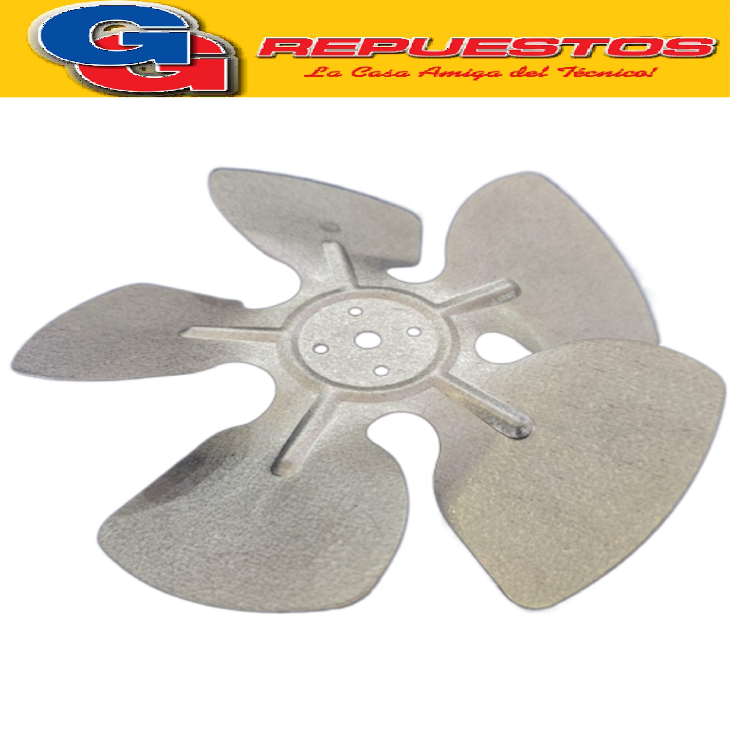 HELICE 10 EJE 7.3MM 5 ASPAS DE CHAPA LILIANA COMPATIBLE CON LOS MODELOS VTF10P / VTHD10G / VTHD10R SE AJUSTA CON TUERCA EN EJE