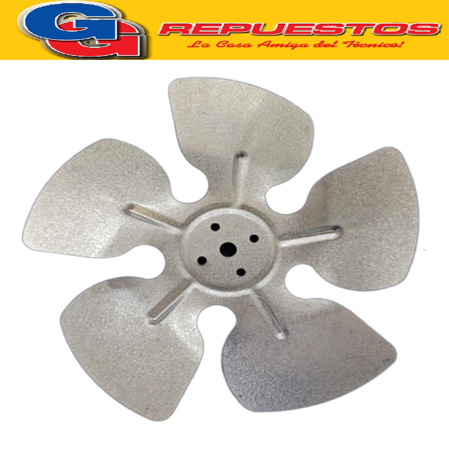 HELICE 10 EJE 7.3MM 5 ASPAS DE CHAPA LILIANA COMPATIBLE CON LOS MODELOS VTF10P / VTHD10G / VTHD10R SE AJUSTA CON TUERCA EN EJE