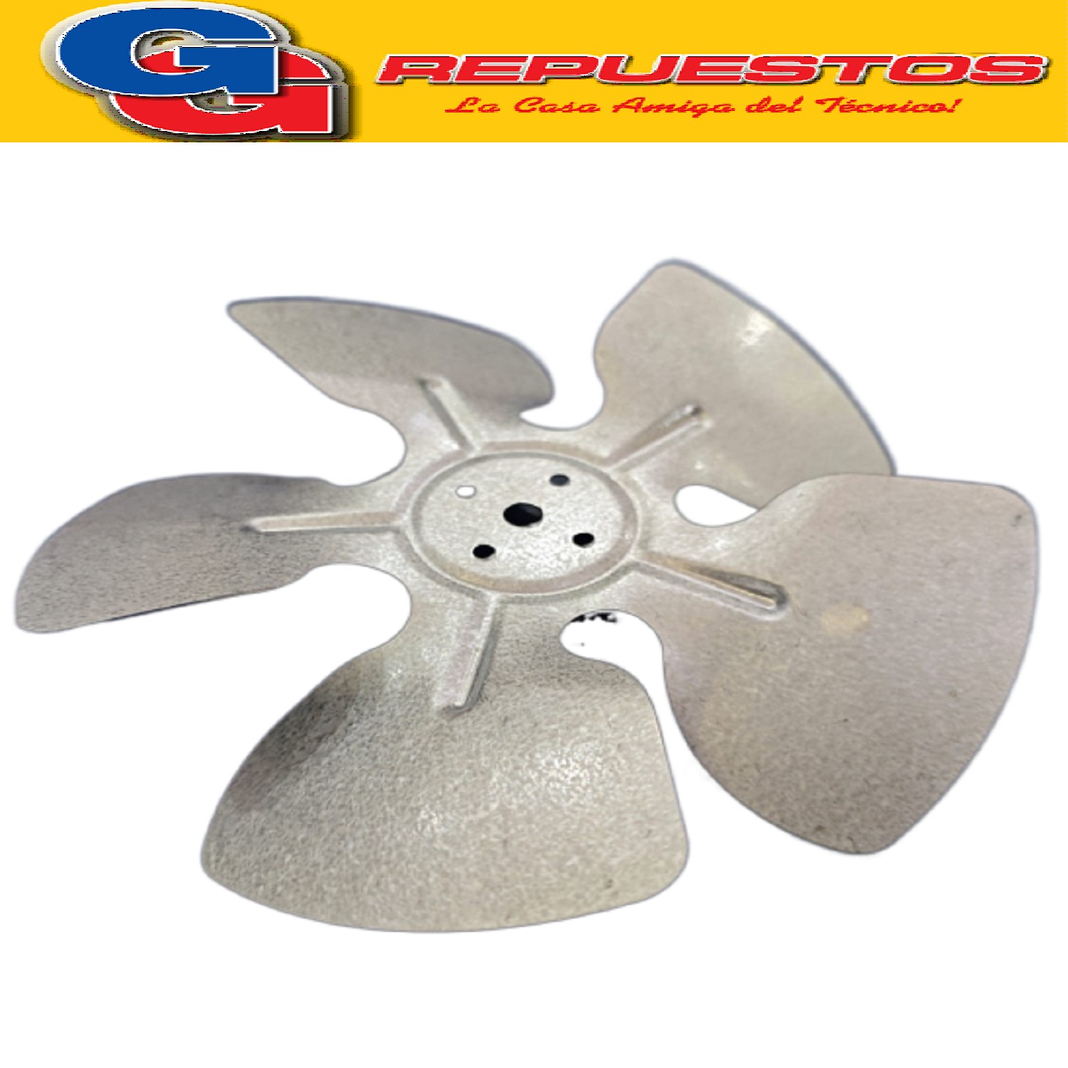 HELICE 10 EJE 7.3MM 5 ASPAS DE CHAPA LILIANA COMPATIBLE CON LOS MODELOS VTF10P / VTHD10G / VTHD10R SE AJUSTA CON TUERCA EN EJE