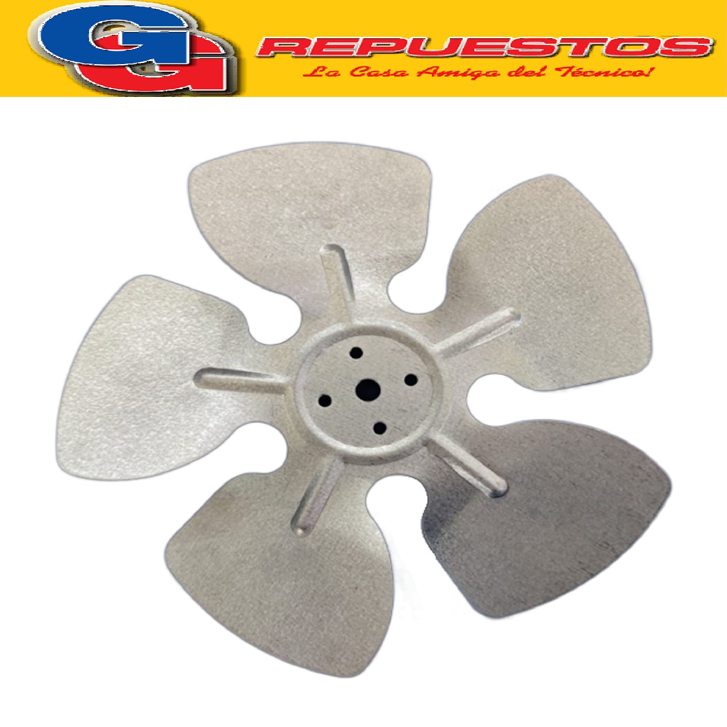 HELICE 10 EJE 7.3MM 5 ASPAS DE CHAPA LILIANA COMPATIBLE CON LOS MODELOS VTF10P / VTHD10G / VTHD10R SE AJUSTA CON TUERCA EN EJE