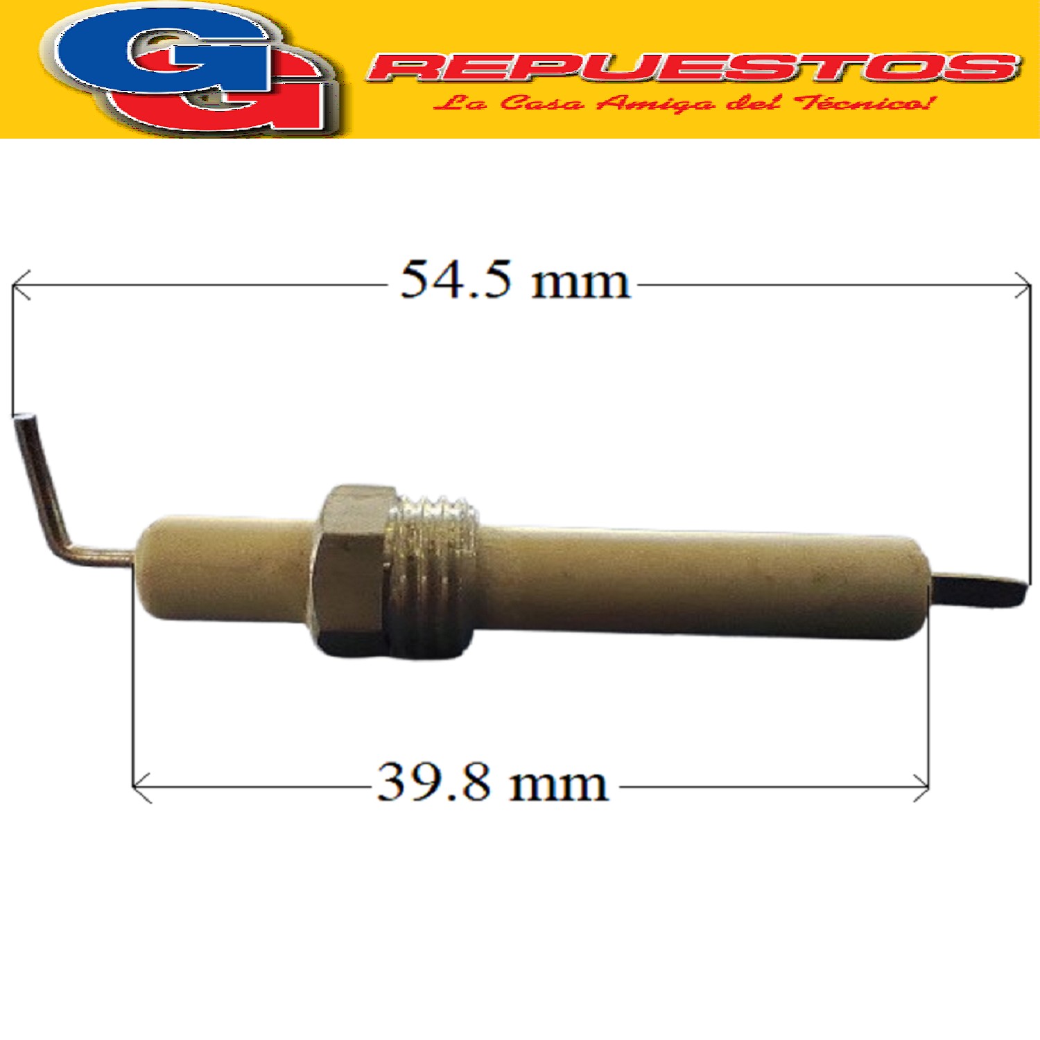 BUJIA CALEFAC.- E-106 PILOTO ANALIZADOR FAGAS C/BUJE Y ROSCA