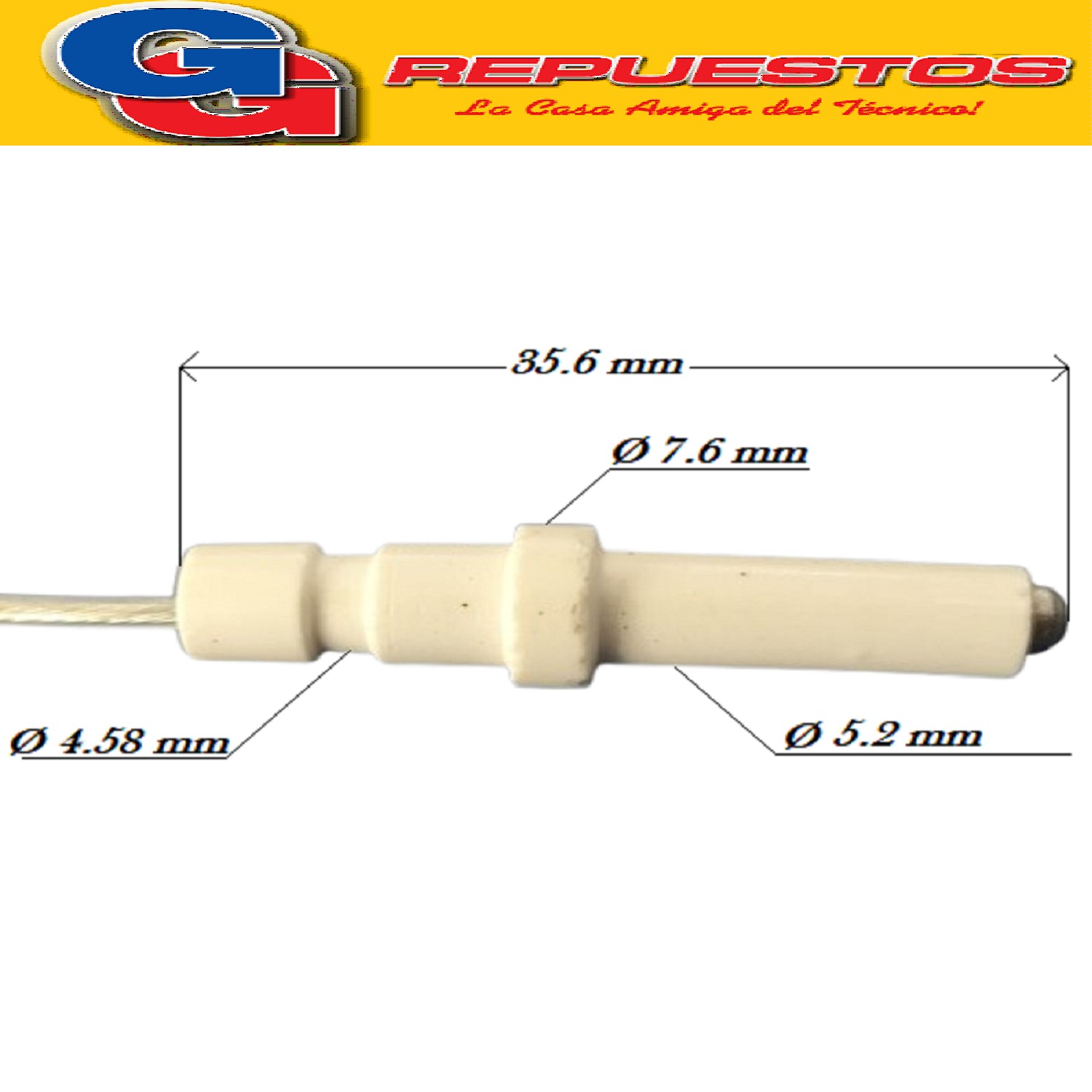 BUJIA COCINA HORNO SABAF ORBIS LONGVIE ARISTON CON CABLE 120 CM