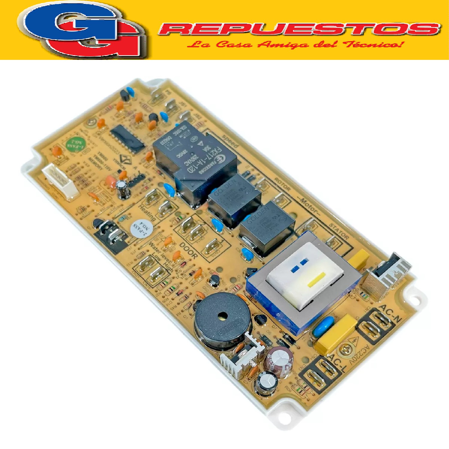 PLAQUETA UNIVERSAL YM800XQG PARA LAVARROPAS CARGA FRONTAL QU ALITY LINE QL-800X SOLO PARA MOTORES A CARBON CHG0312