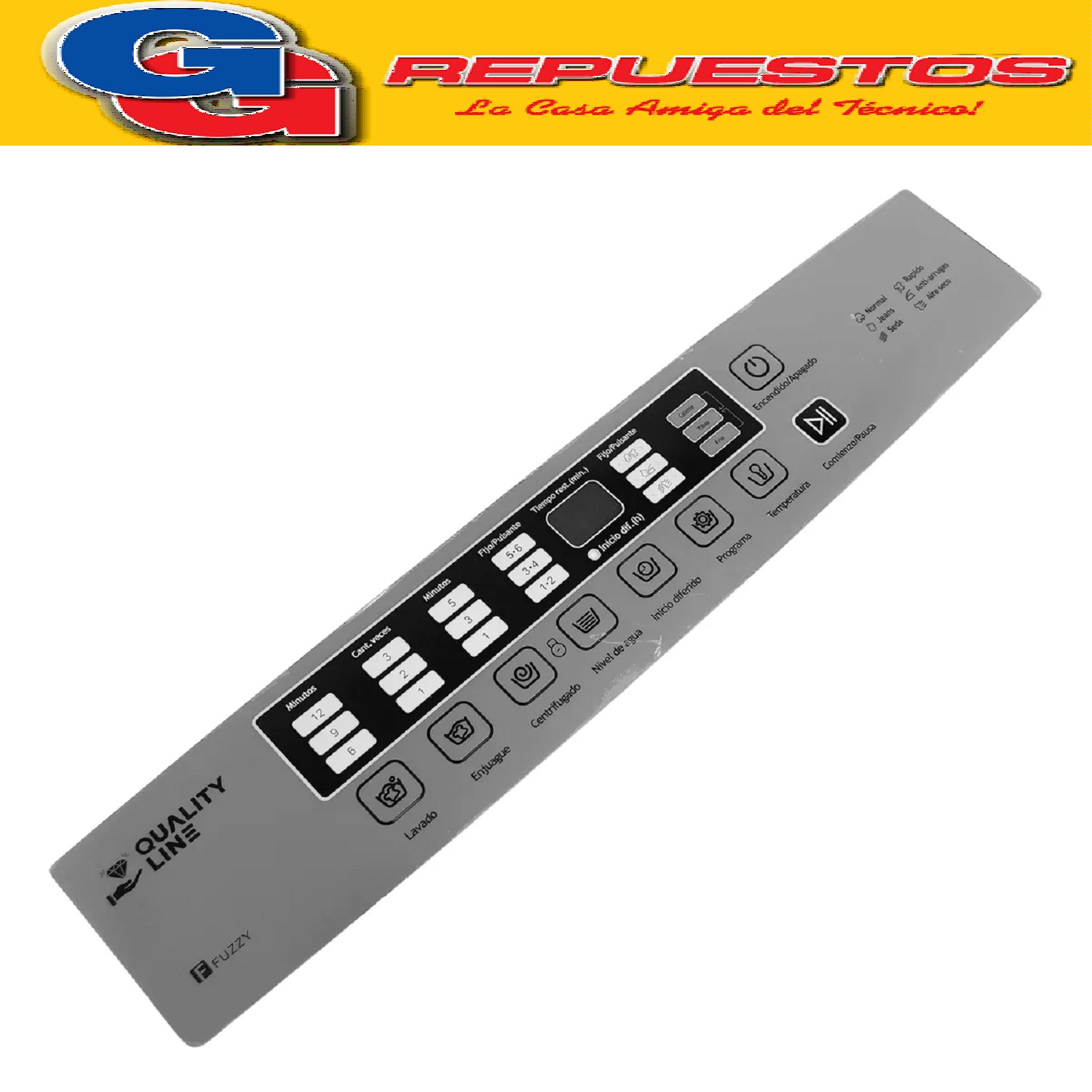 SERIGRAFIA PARA LAVARROPAS CARGA SUPERIOR PHILCO PH07  SERIG RAFIA MEMBRANA PRA PANEL PHILCO PH07 QUALITY LINE. LARGO 42,5 APROXIMADAMENTE
