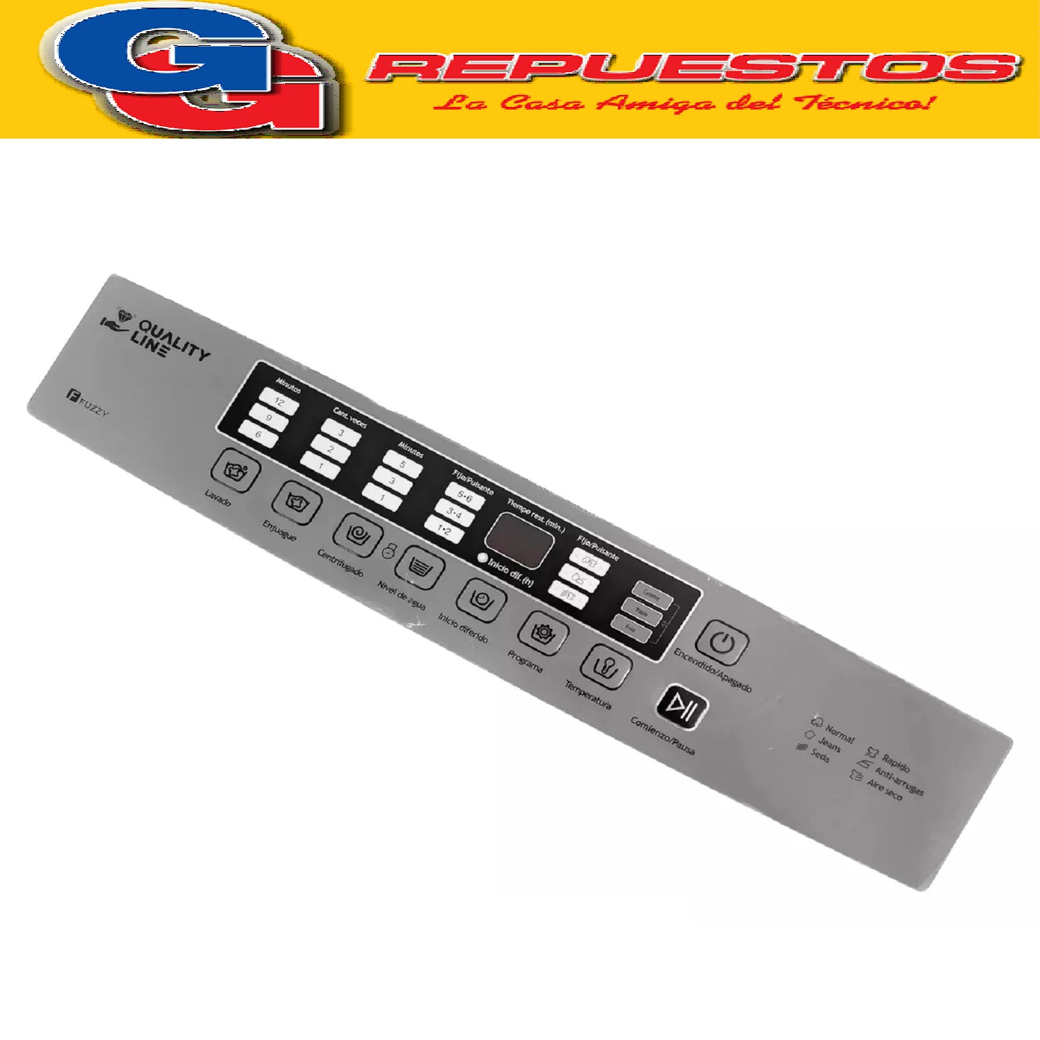 SERIGRAFIA PARA LAVARROPAS CARGA SUPERIOR PHILCO PH07  SERIG RAFIA MEMBRANA PRA PANEL PHILCO PH07 QUALITY LINE. LARGO 42,5 APROXIMADAMENTE