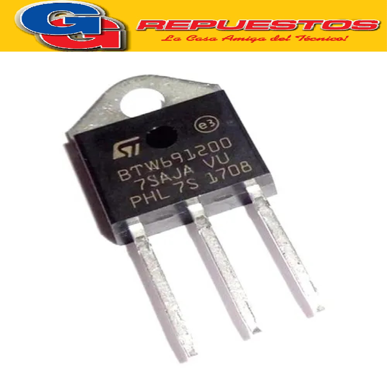 TRANSISTOR SCR 1200V 50A (TOP3) BTW69-1200RG