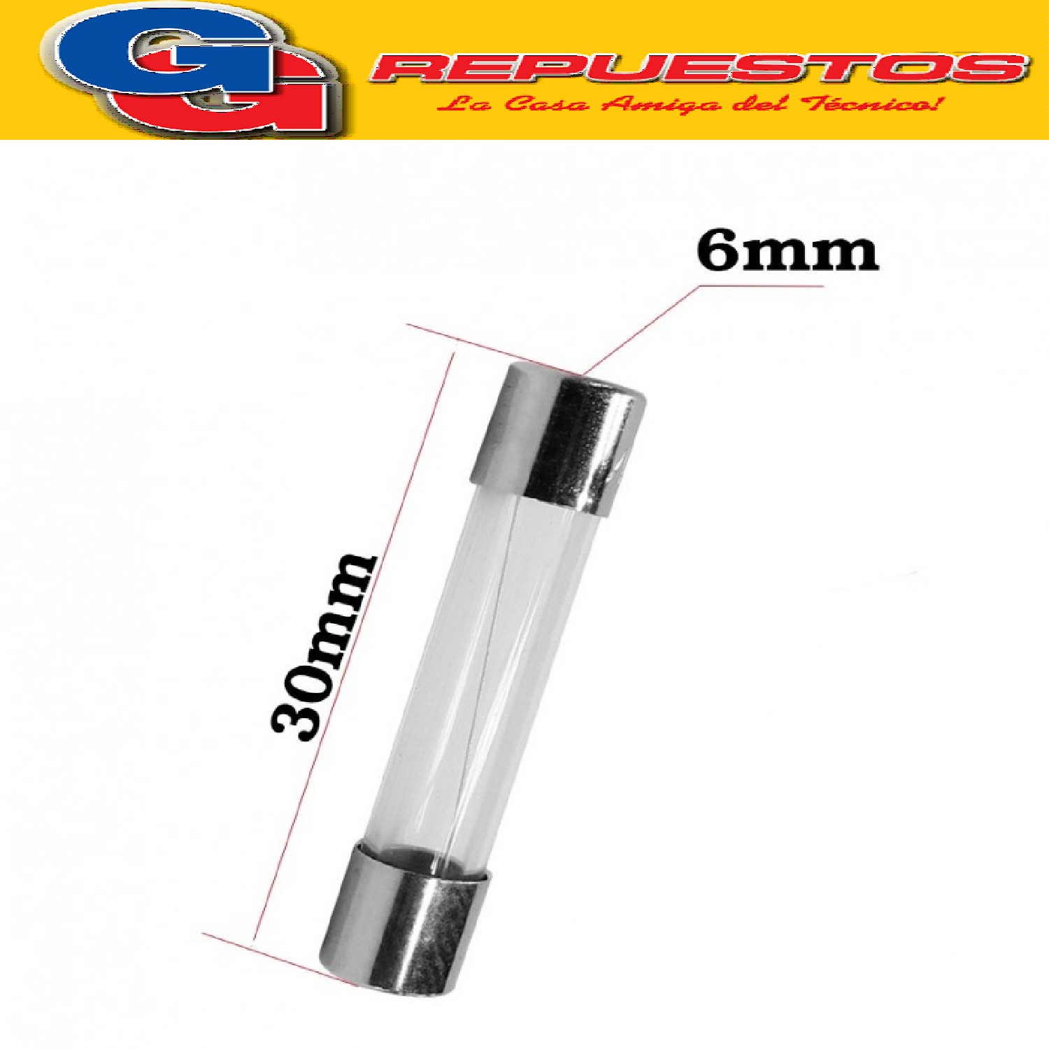 FUSIBLE VIDRIO 6X30 205V 0.75A