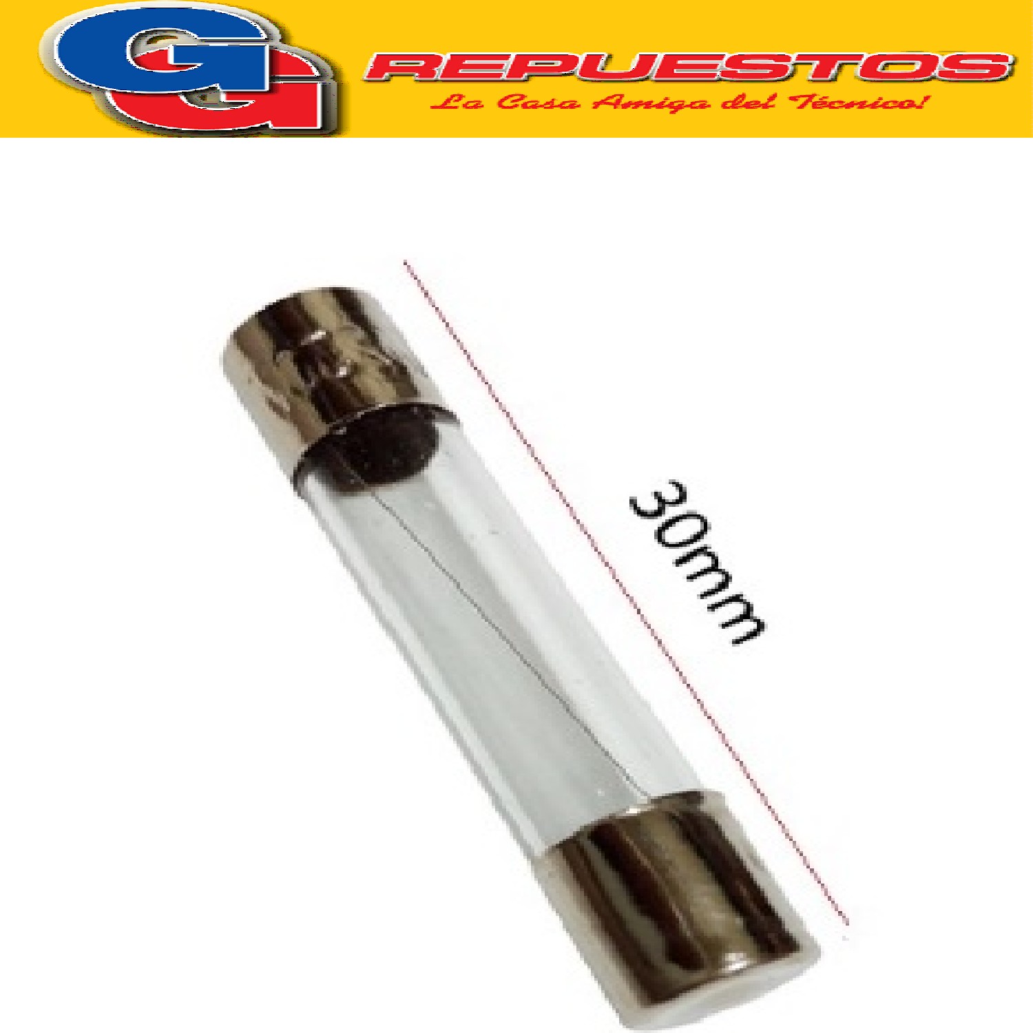 FUSIBLE DE VIDRIO 6X30 250V 20A