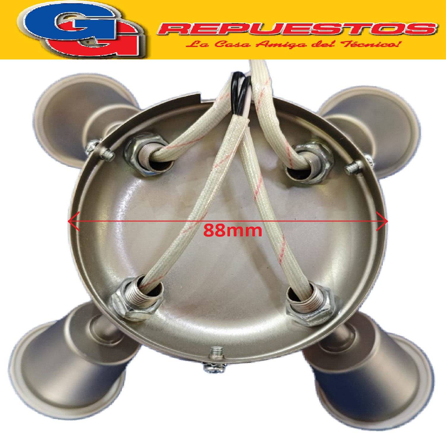 PORTA LAMPARA/FOCO PARA VENTILADOR DE TECHO 400-S LILIANA DE ACERO INOXIDABLE COMPATIBLE CON LOS MODELOS VTHM415 / VTHM415R / VTHM415 / VTHM415R