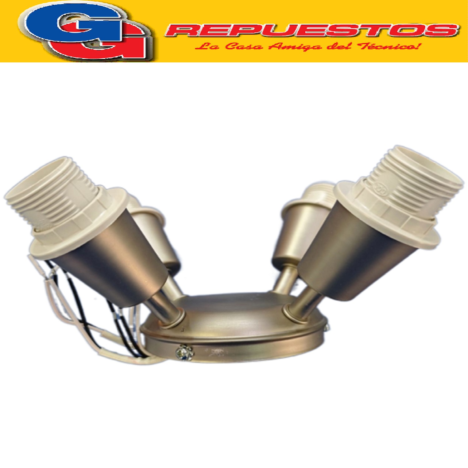 PORTA LAMPARA/FOCO PARA VENTILADOR DE TECHO 400-S LILIANA DE ACERO INOXIDABLE COMPATIBLE CON LOS MODELOS VTHM415 / VTHM415R / VTHM415 / VTHM415R