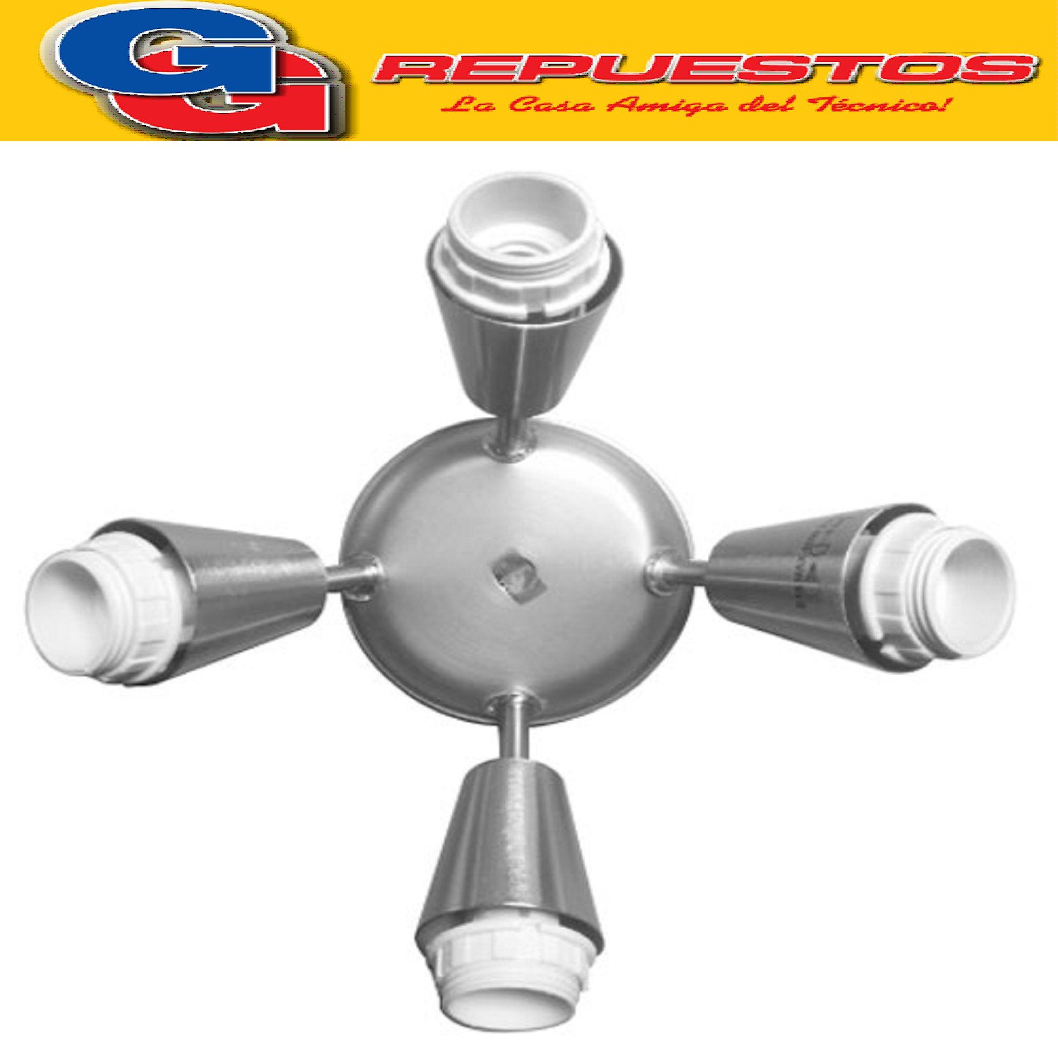 PORTA LAMPARA/FOCO PARA VENTILADOR DE TECHO 400-S LILIANA DE ACERO INOXIDABLE COMPATIBLE CON LOS MODELOS VTHM415 / VTHM415R / VTHM415 / VTHM415R
