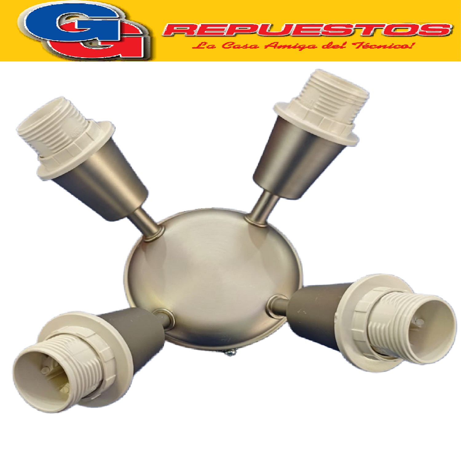 PORTA LAMPARA/FOCO PARA VENTILADOR DE TECHO 400-S LILIANA DE ACERO INOXIDABLE COMPATIBLE CON LOS MODELOS VTHM415 / VTHM415R / VTHM415 / VTHM415R