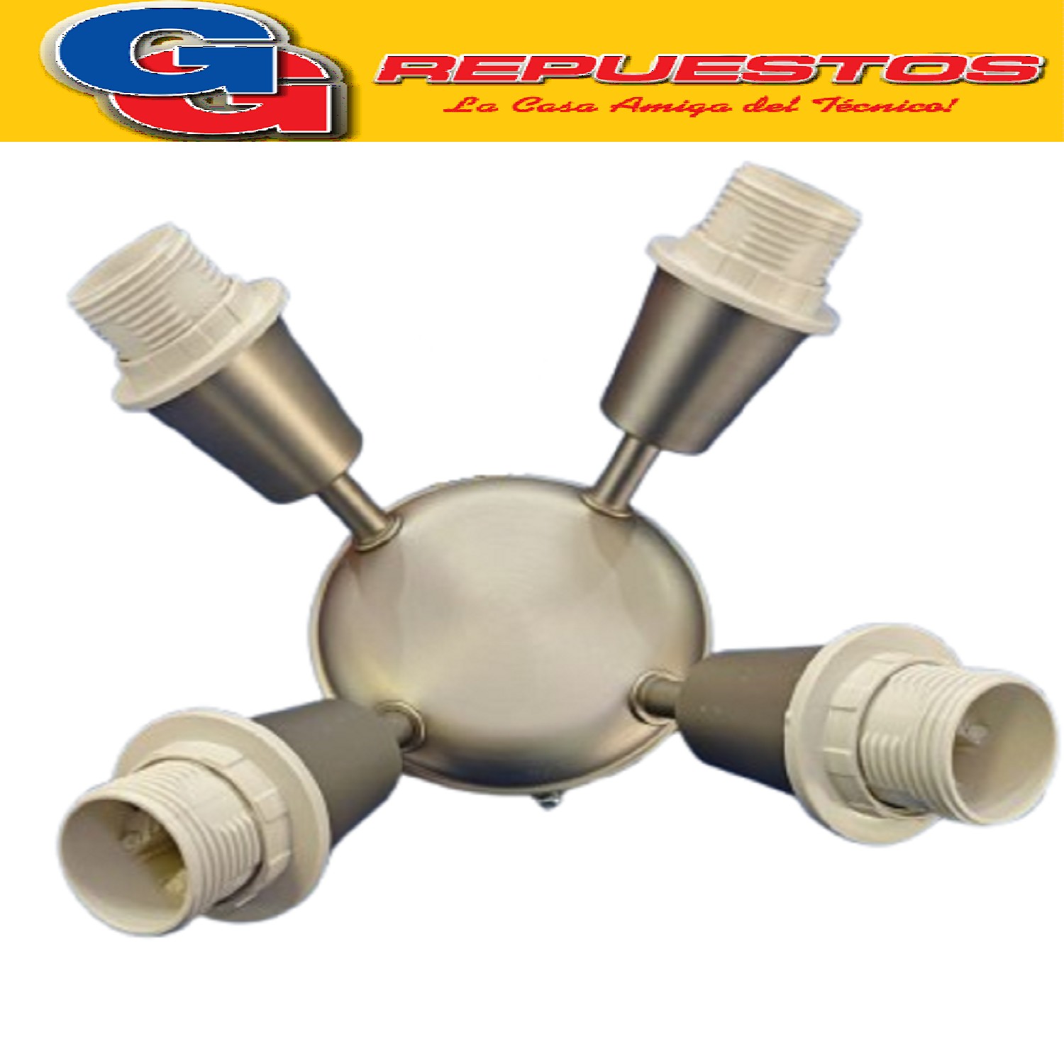 PORTA LAMPARA/FOCO PARA VENTILADOR DE TECHO 400-S LILIANA DE ACERO INOXIDABLE COMPATIBLE CON LOS MODELOS VTHM415 / VTHM415R / VTHM415 / VTHM415R