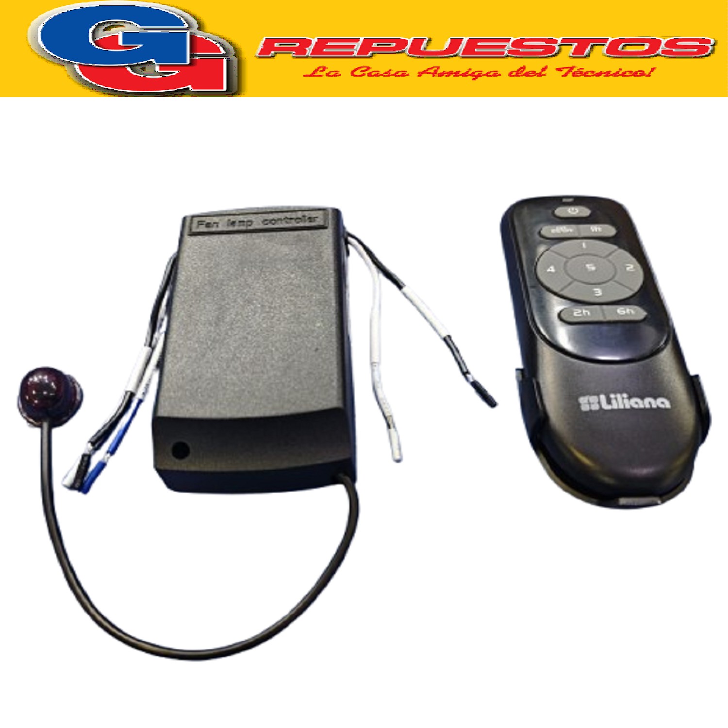 CONTROL REMOTO PARA VENTILADOR DE TECHO LILIANA COMPATIBLE C ON LOS MODELOS VTHM415R / VTHM415R CON RECEPTOR/CONTROLADOR