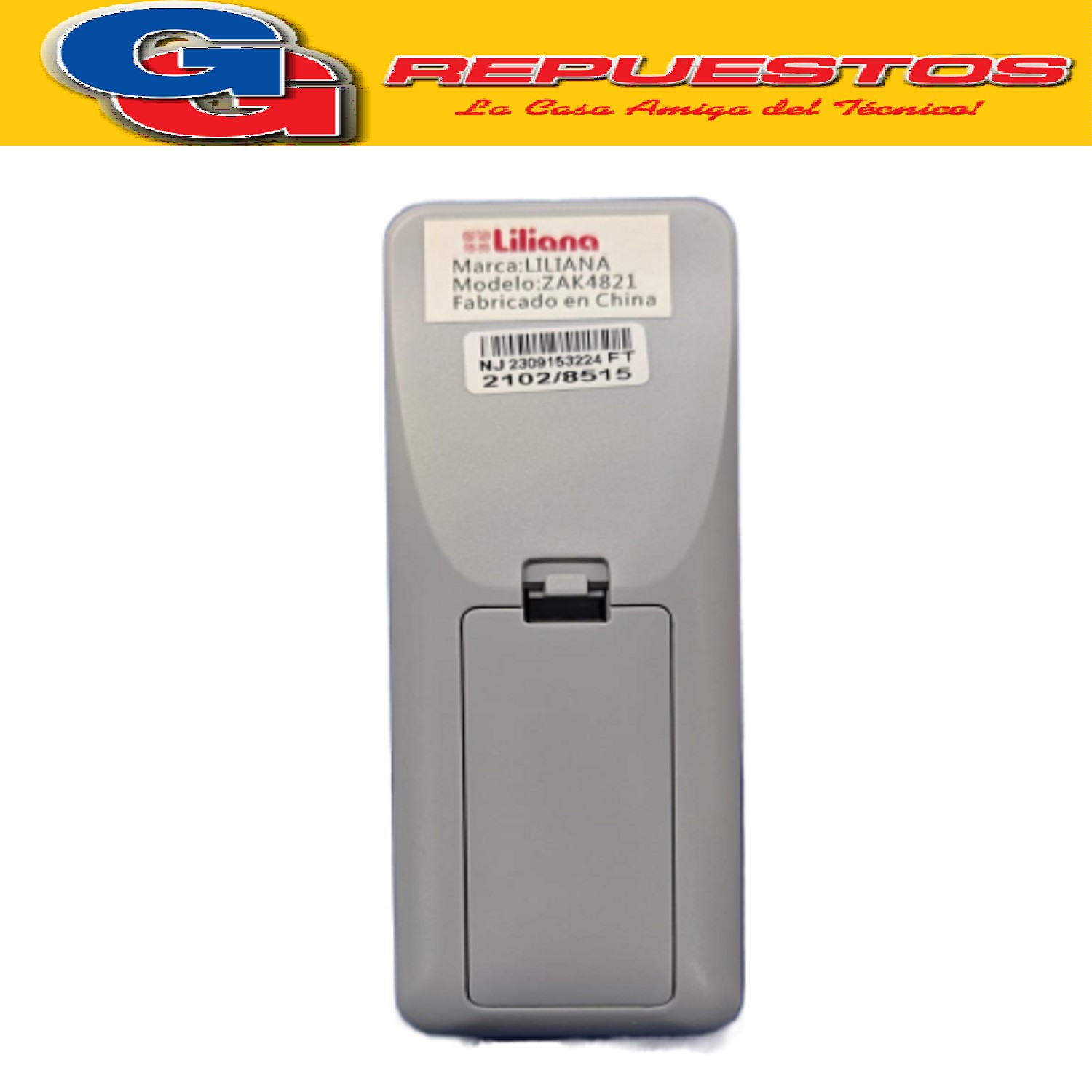 CONTROL REMOTO PARA VENTILADOR DE TECHO CON RECEPTOR/ CONTROLADOR LILIANA COMPATIBLE CON LOS MODELOS VTHA604 / VTHA604