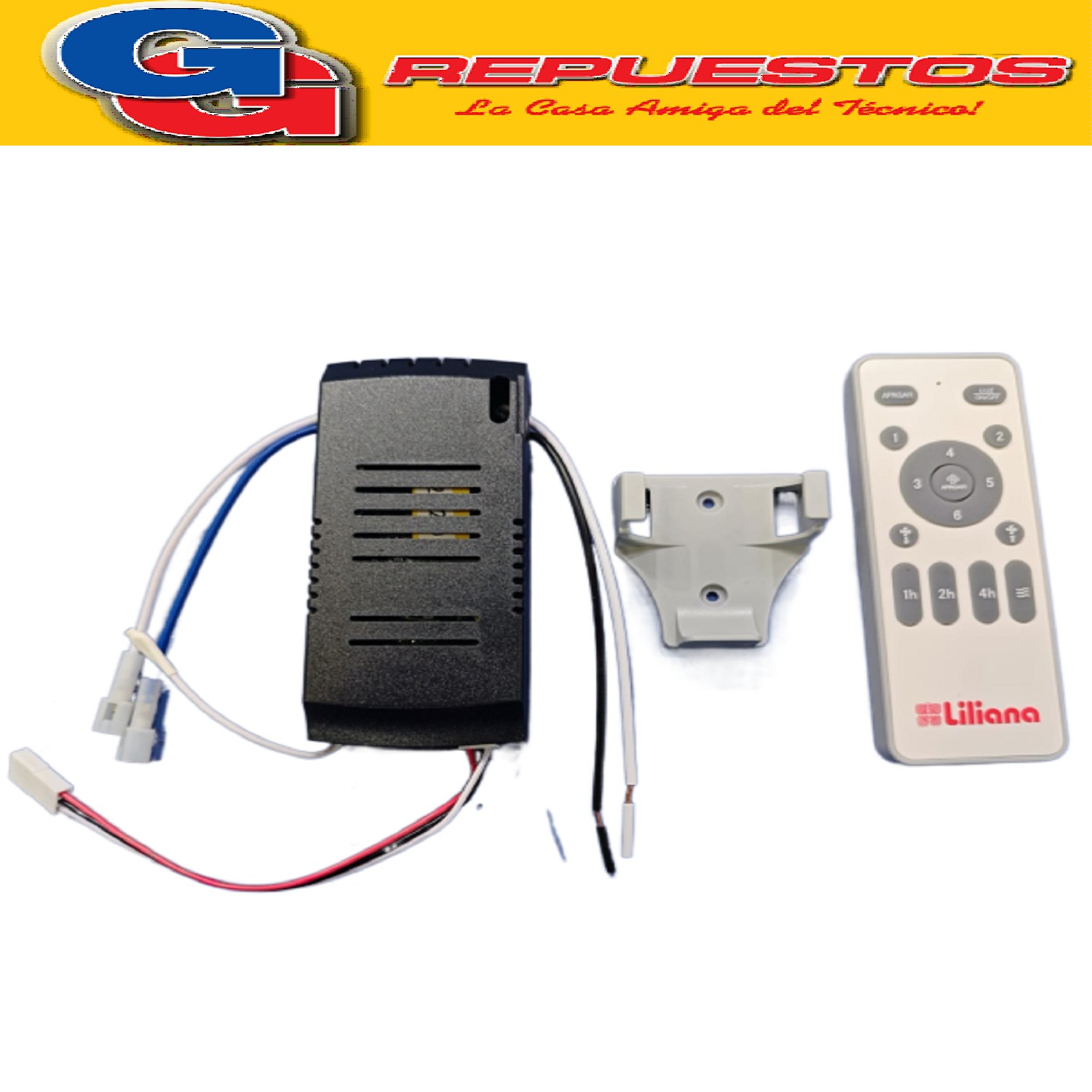 CONTROL REMOTO PARA VENTILADOR DE TECHO CON RECEPTOR/ CONTROLADOR LILIANA COMPATIBLE CON LOS MODELOS VTHA604 / VTHA604