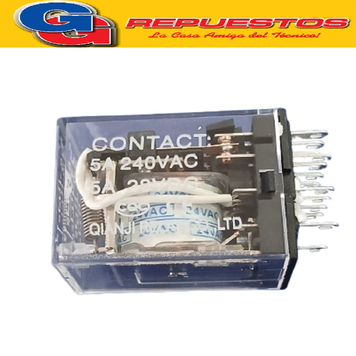 RELAY BOBINA DE CORRIENTE ALTERNA 24VAC 5A 250V 4 INV